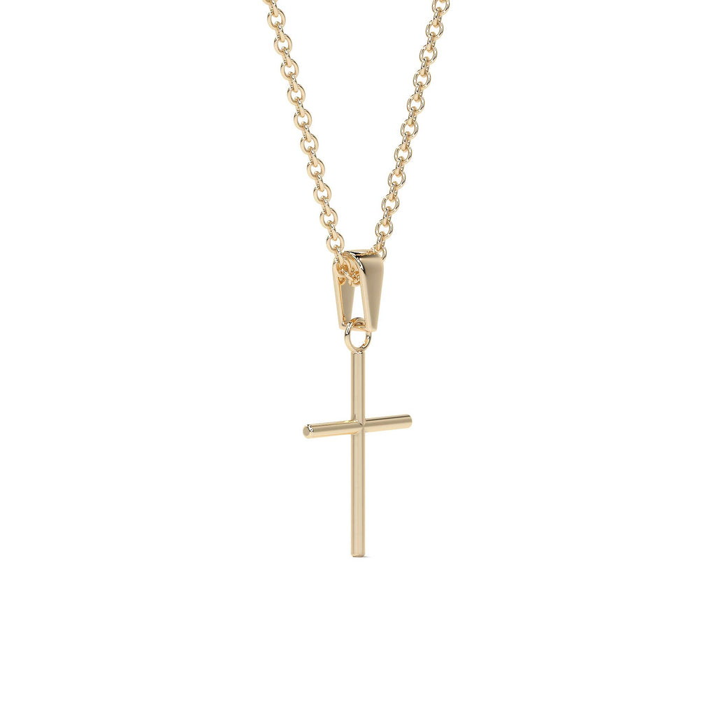 Dije Cruz de Oro 10 y 14 Quilates para Collar - Joyería Católica Ideal para Mujer, Hombre, Niña y Niño