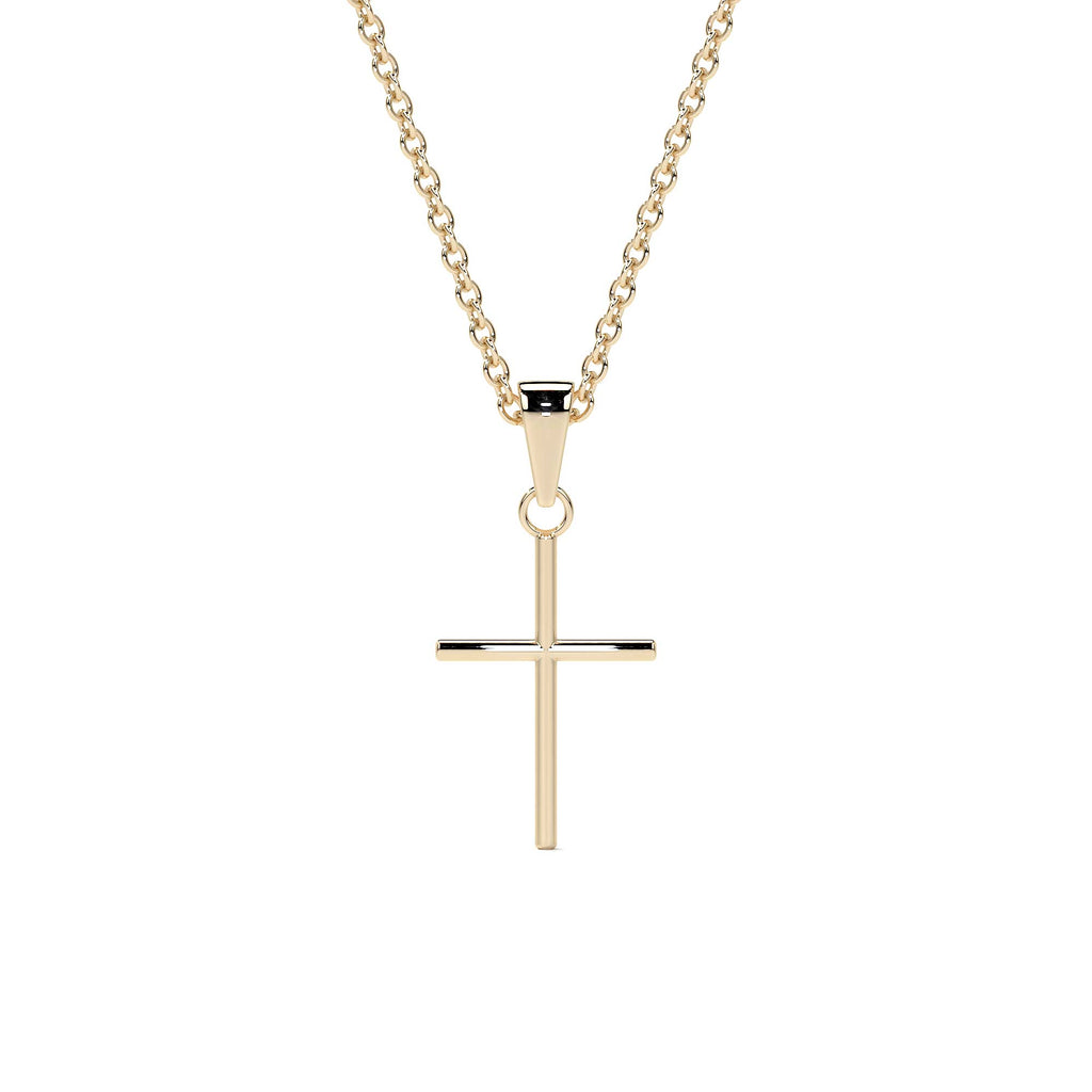 Dije Cruz de Oro 10 y 14 Quilates para Collar - Joyería Católica Ideal para Mujer, Hombre, Niña y Niño