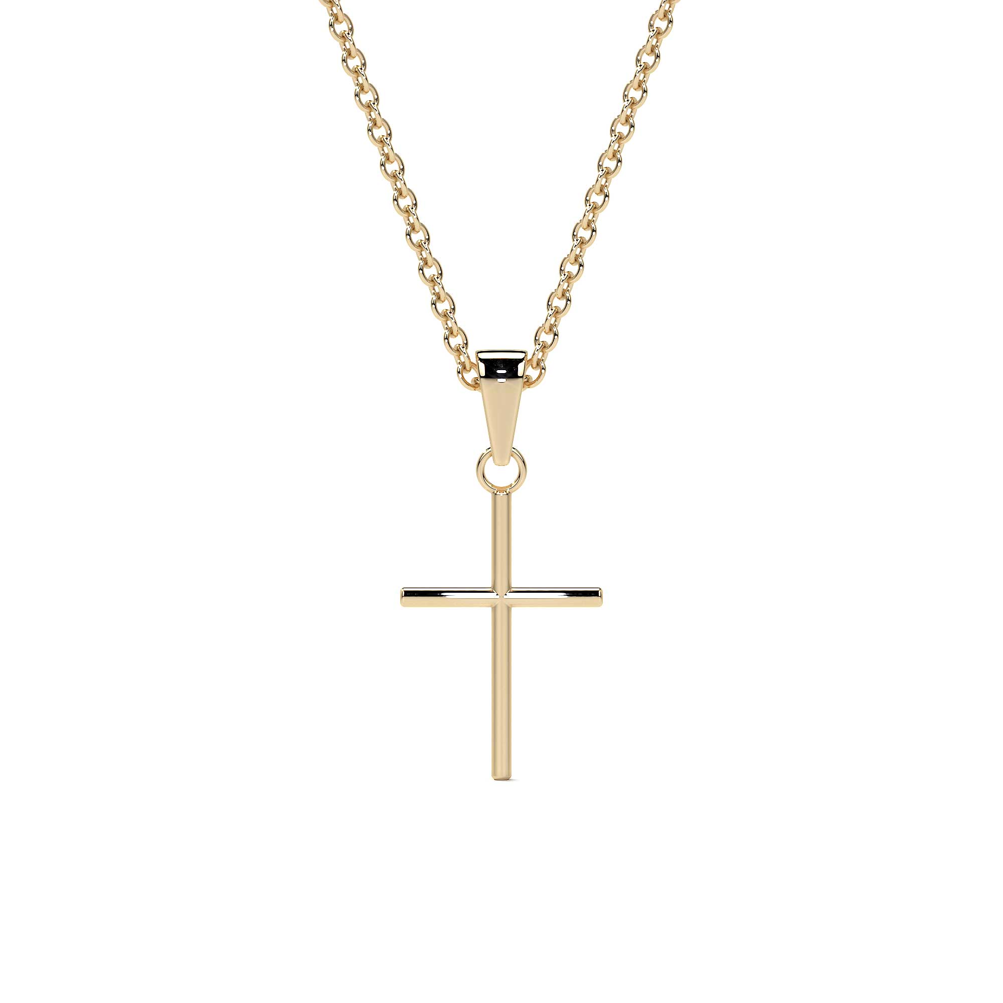 Dije Cruz de Oro 10 y 14 Quilates para Collar - Joyería Católica Ideal para Mujer, Hombre, Niña y Niño