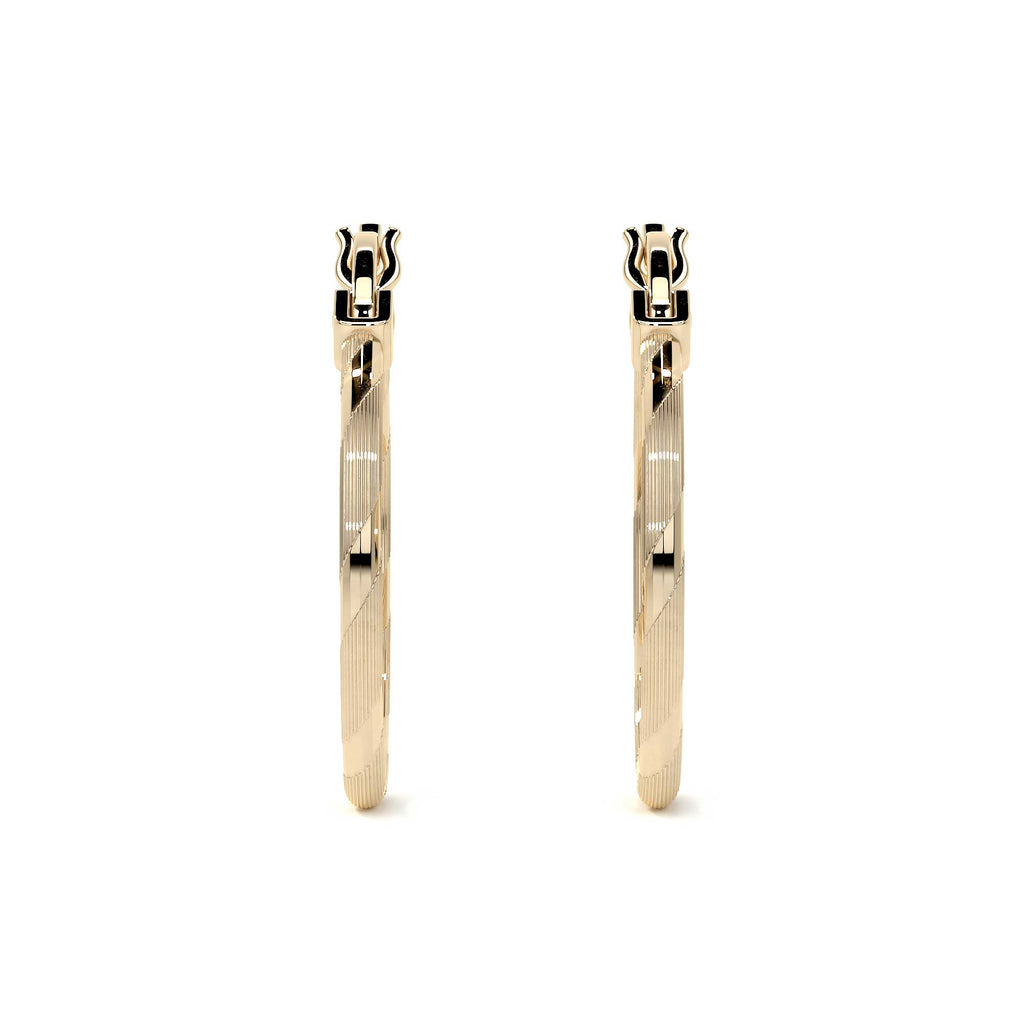 Arete Arracada Con Diamantado Cordon Blue De Oro