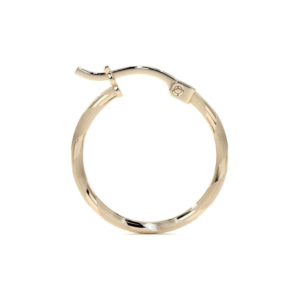Arete Arracada Con Diamantado Cordon Blue De Oro