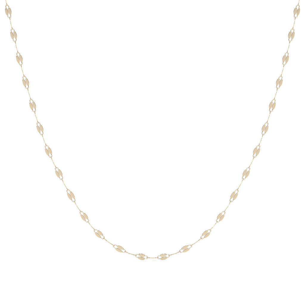 Cadena De Oro Italiano 14k, Estilo Grano De Café