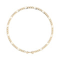Pulsera Italiana Figaro 3x1 Hueca Calibre 2.6 mm