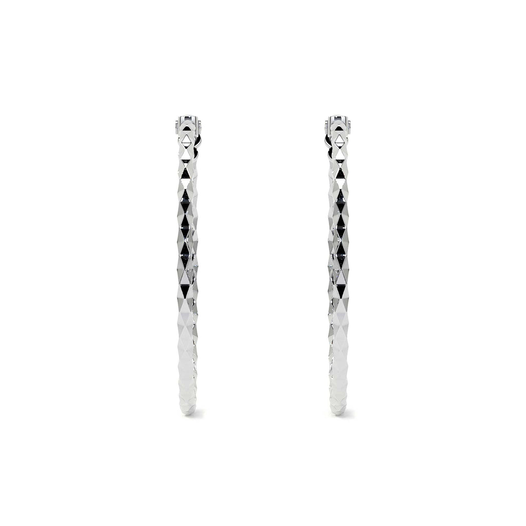 Arete Arracada Diamantada De Plata Ley 925 Para Mujer Confeti
