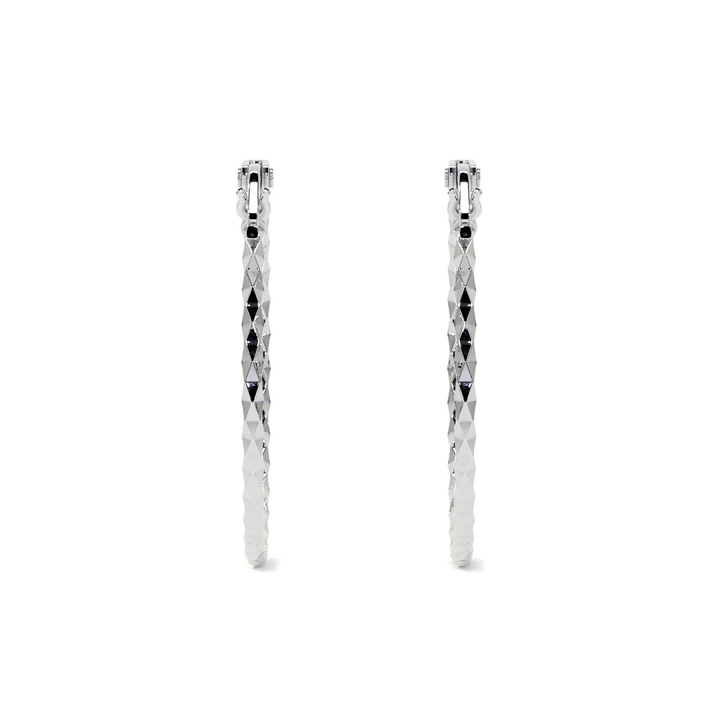 Arete Arracada Diamantada De Plata Ley 925 Para Mujer Confeti