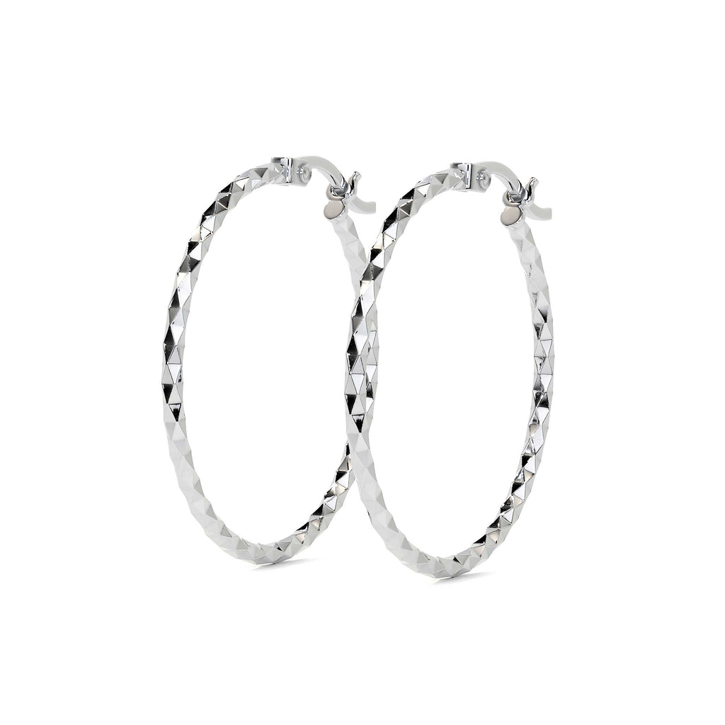 Arete Arracada Diamantada De Plata Ley 925 Para Mujer Confeti