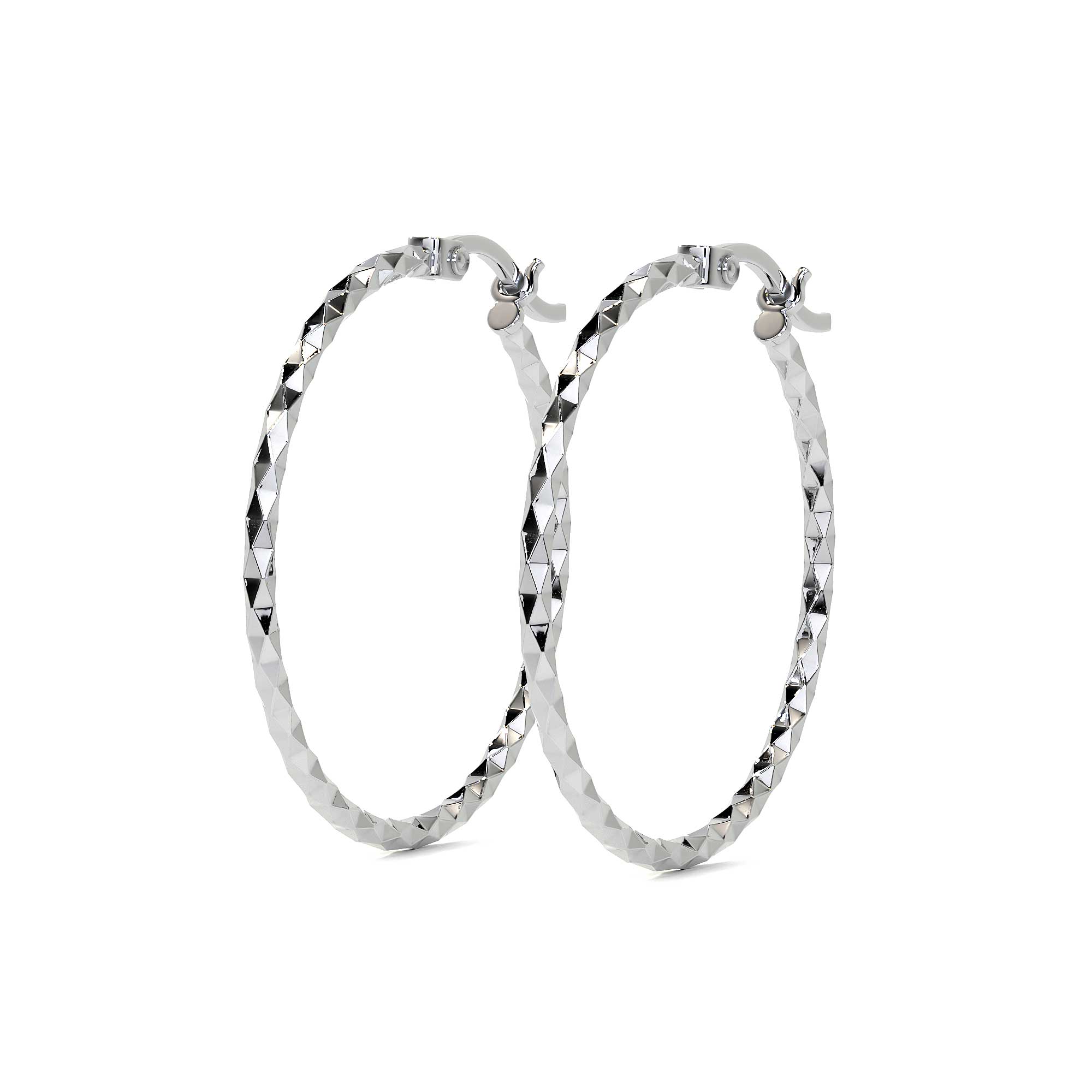 Arete Arracada Diamantada De Plata Ley 925 Para Mujer Confeti