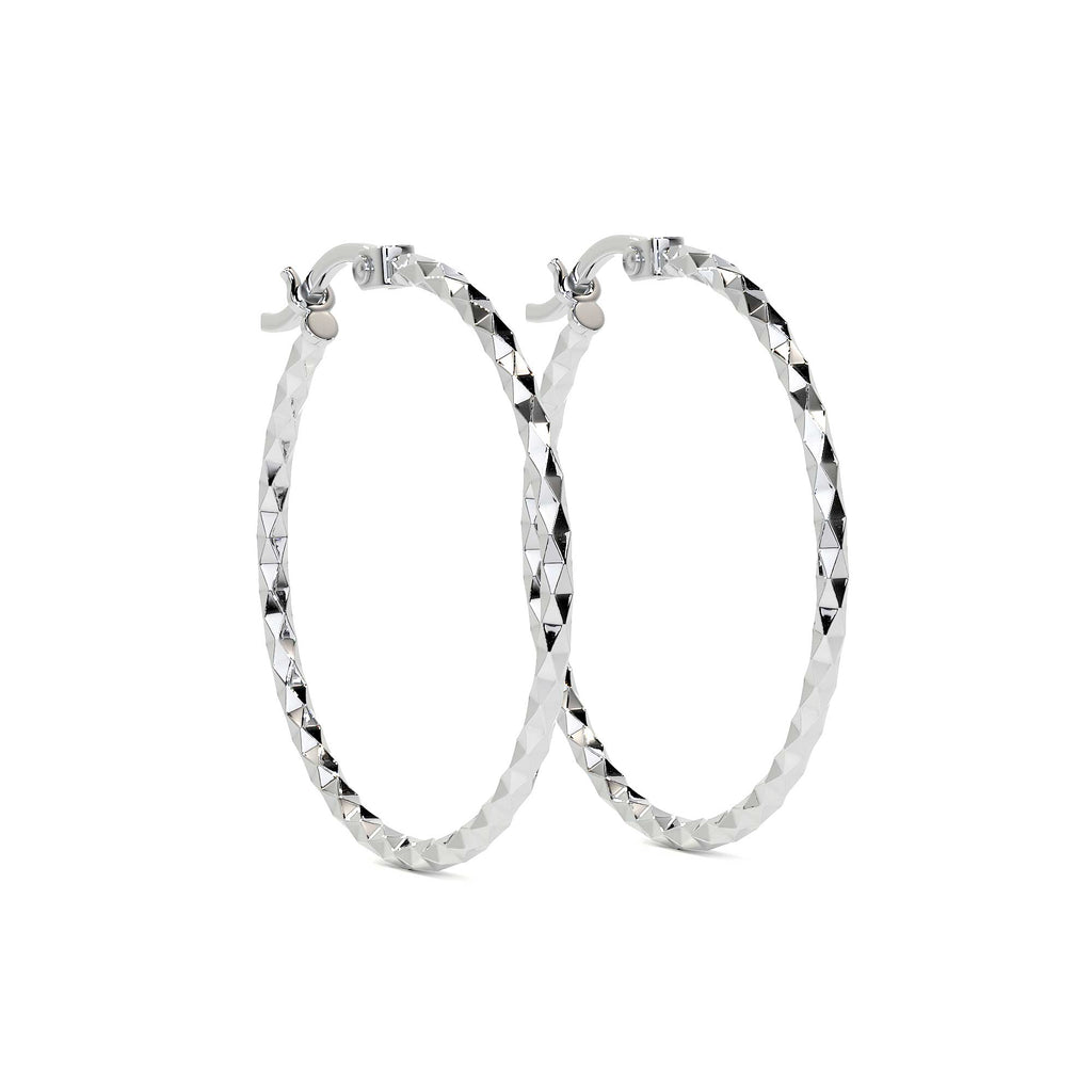 Arete Arracada Diamantada De Plata Ley 925 Para Mujer Confeti