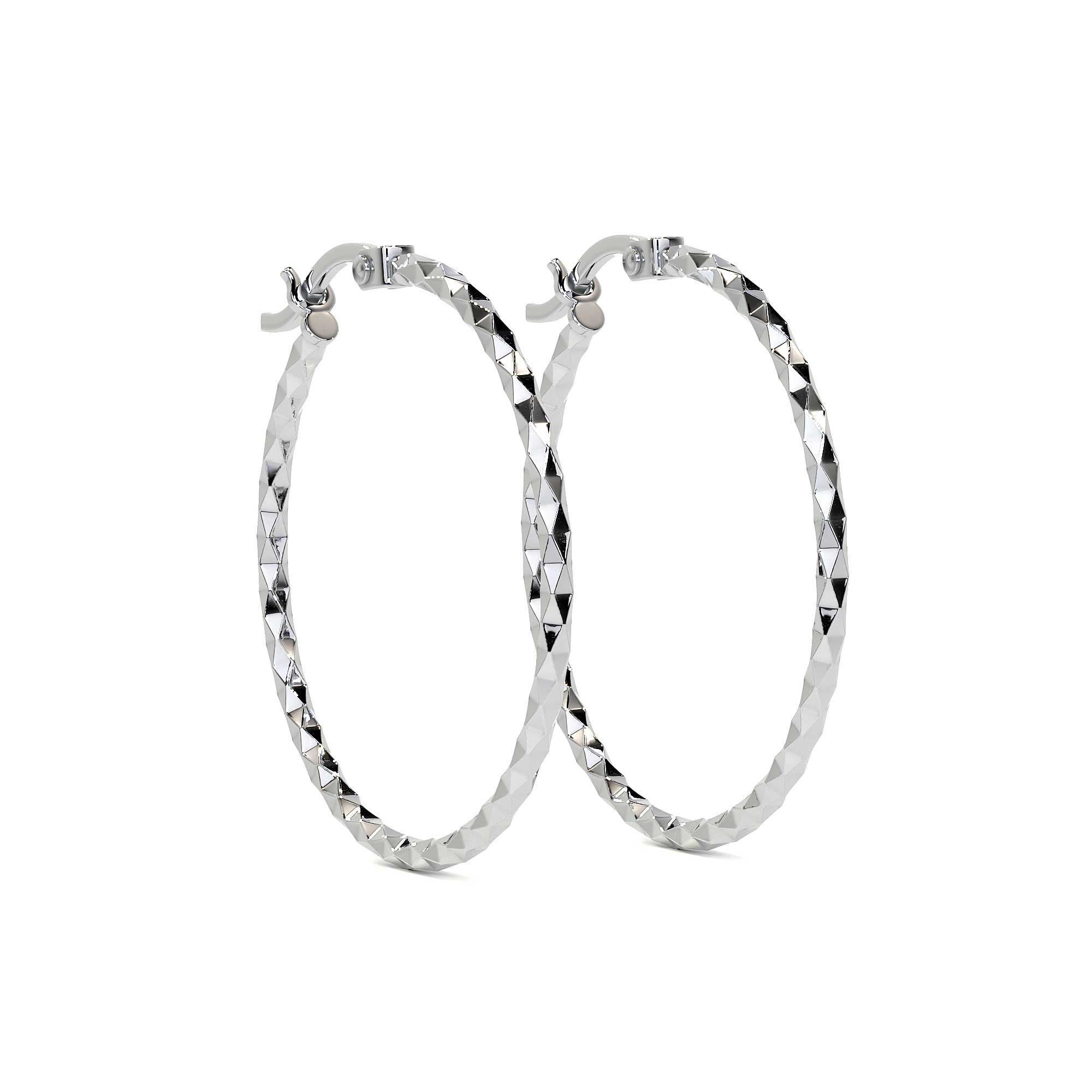 Arete Arracada Diamantada De Plata Ley 925 Para Mujer Confeti