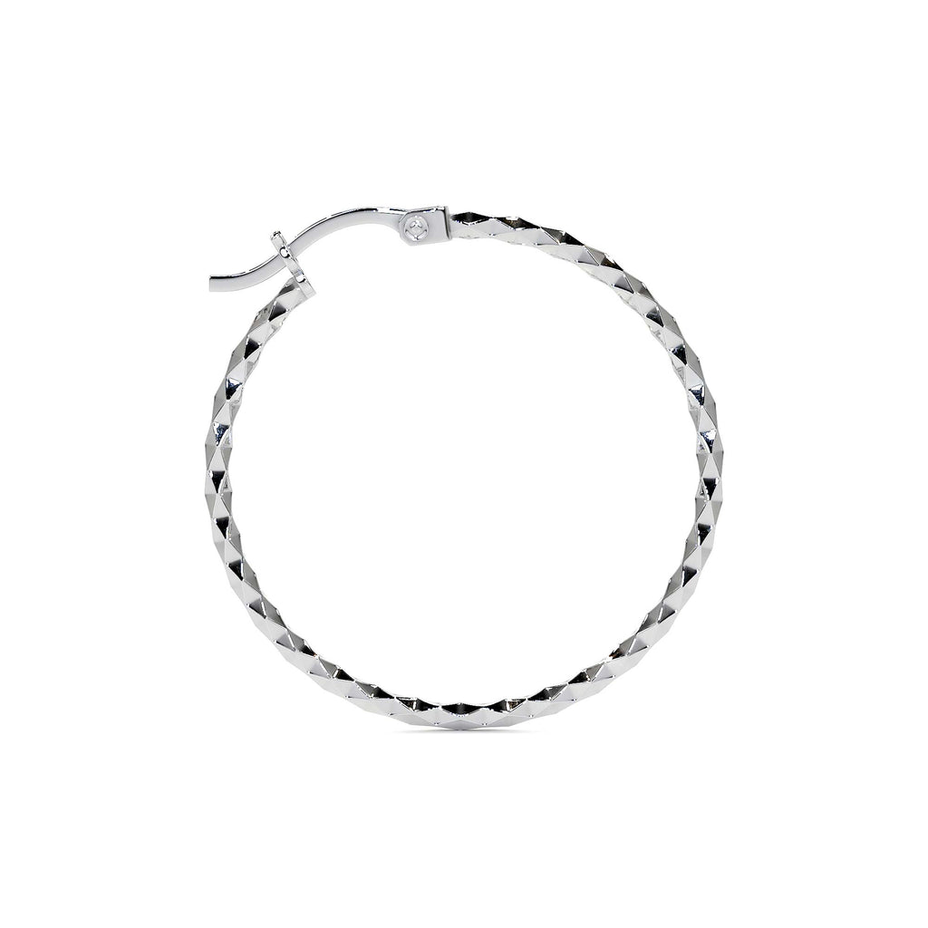 Arete Arracada Diamantada De Plata Ley 925 Para Mujer Confeti