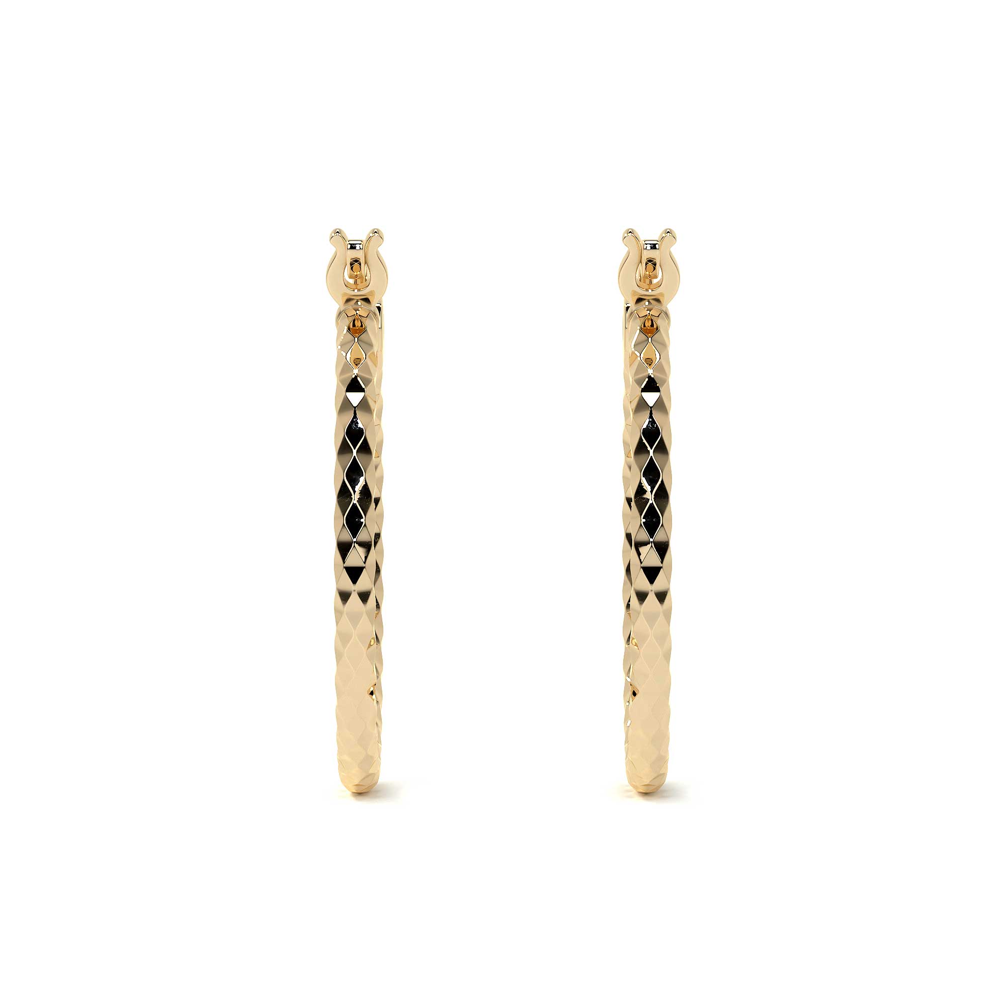 Arete Arracada Con Diamantado Estilo Panal De Oro 10k