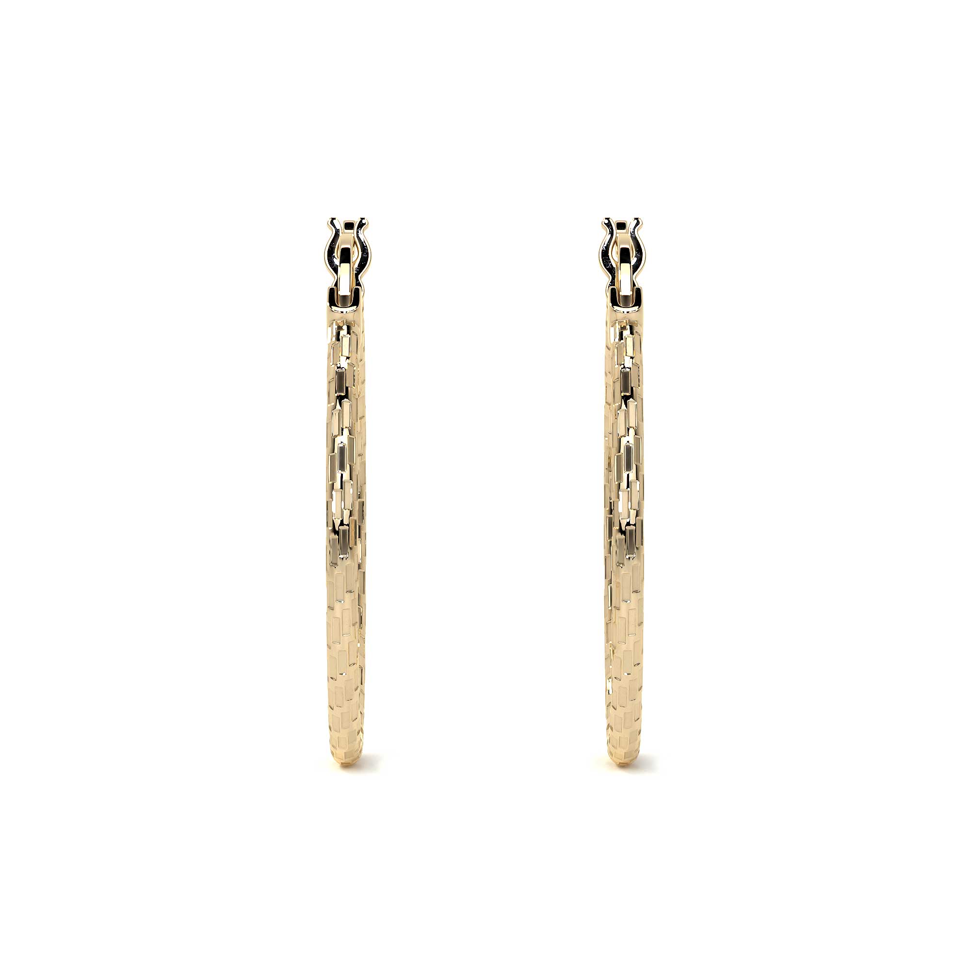 Arete Arracada Diamantada De Oro 14k Estilo Dominó