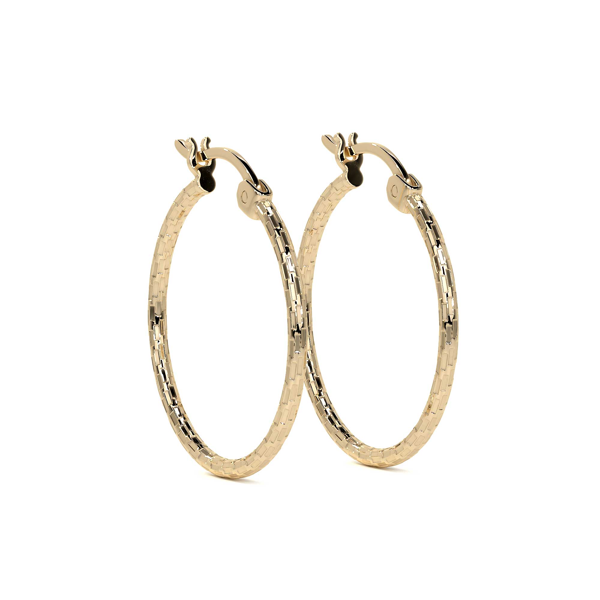 Arete Arracada Diamantada De Oro 14k Estilo Dominó