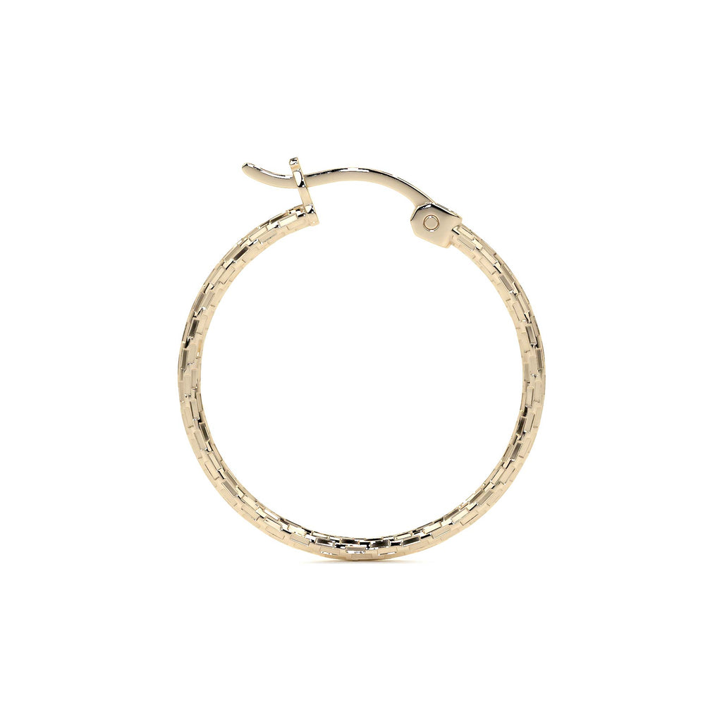 Arete Arracada Diamantada De Oro 14k Estilo Dominó