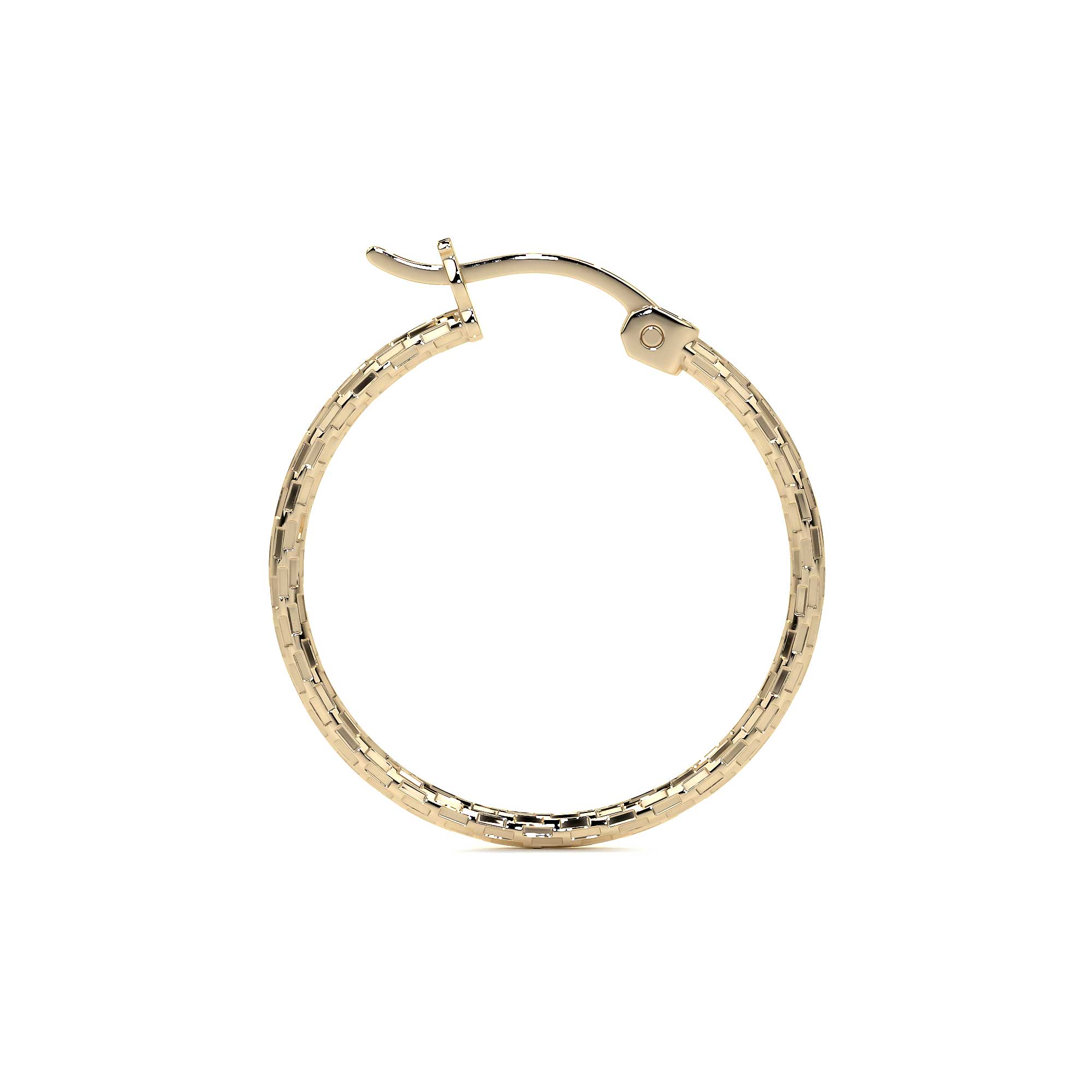 Arete Arracada Diamantada De Oro 14k Estilo Dominó