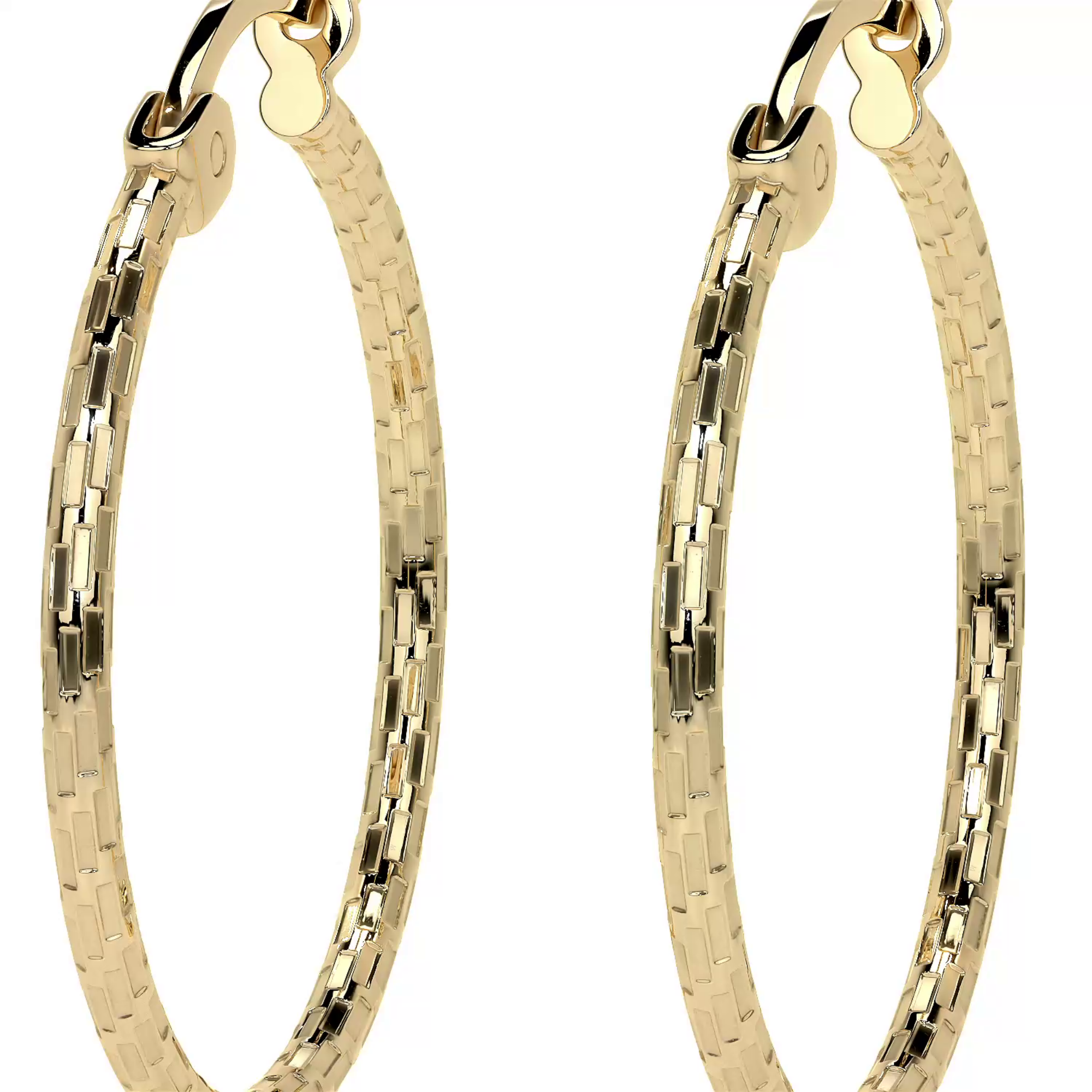 Arete Arracada Diamantada De Oro 14k Estilo Dominó
