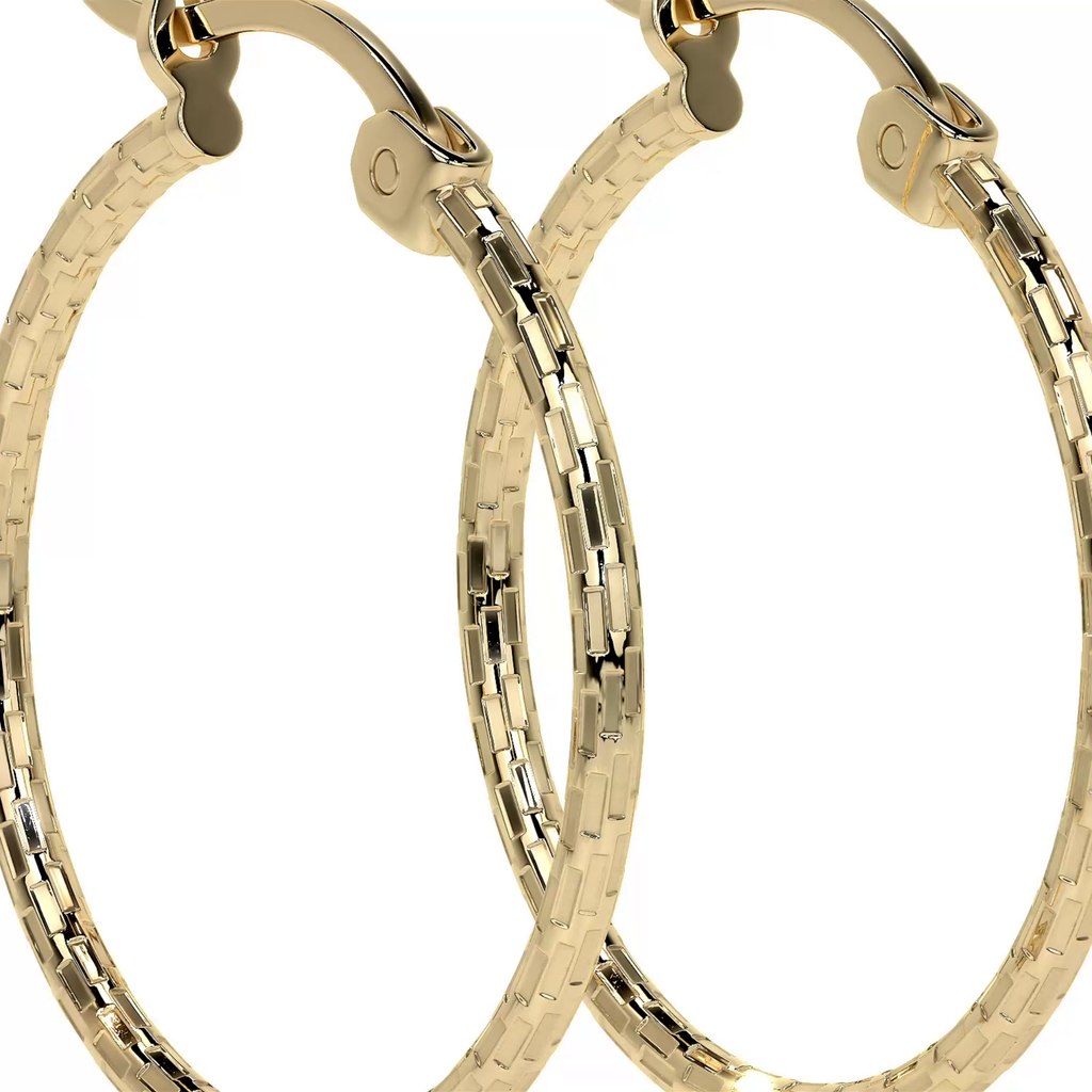 Arete Arracada Diamantada De Oro 14k Estilo Dominó
