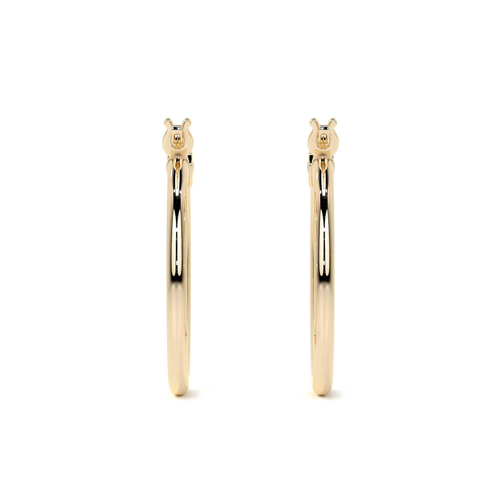 Arete Arracada De Oro 10k Lisa