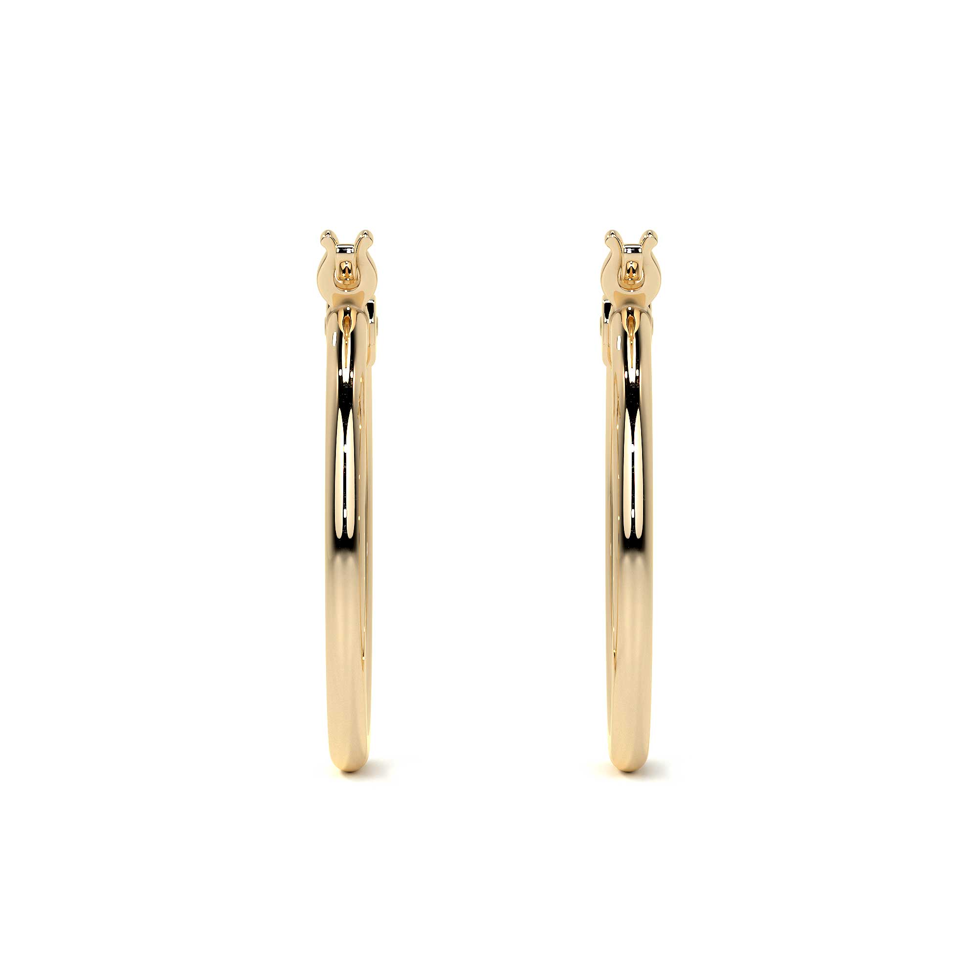 Arete Arracada De Oro 10k Lisa