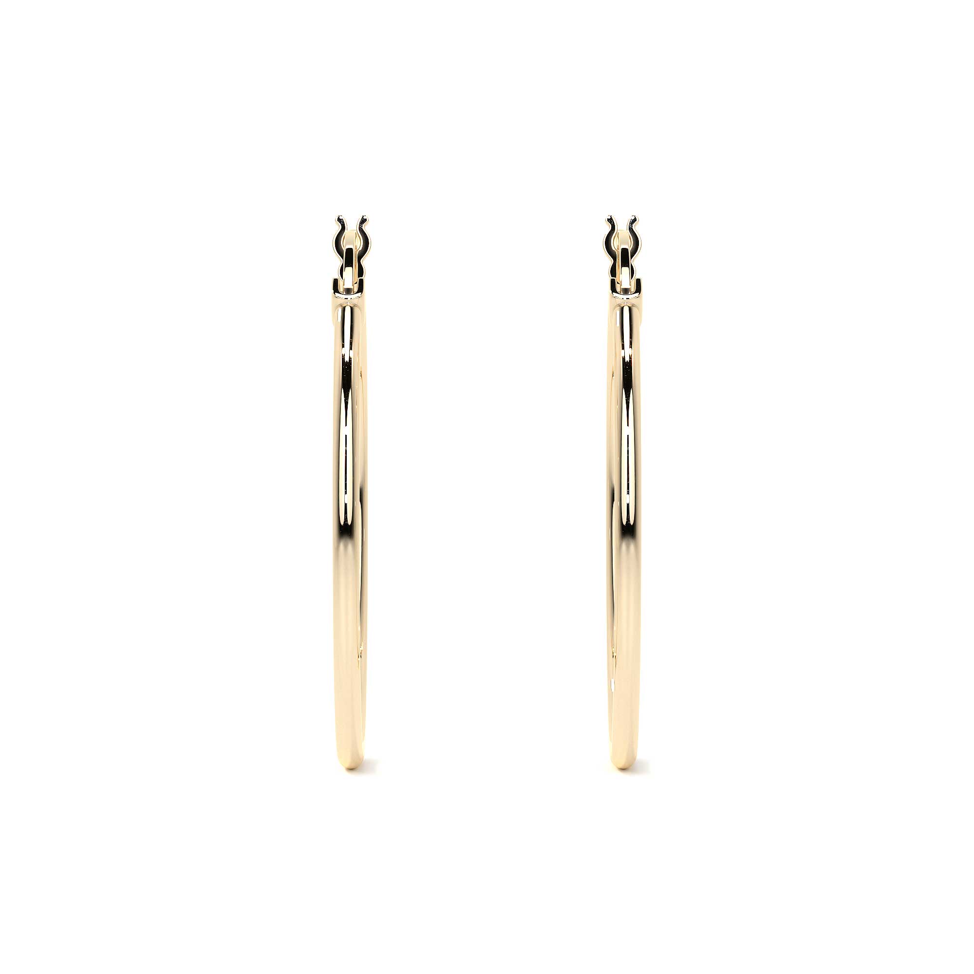 Arete Arracada De Oro 10k Lisa