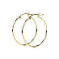 Arete Arracada Lisa Para Mujer De Oro Puro De 14k