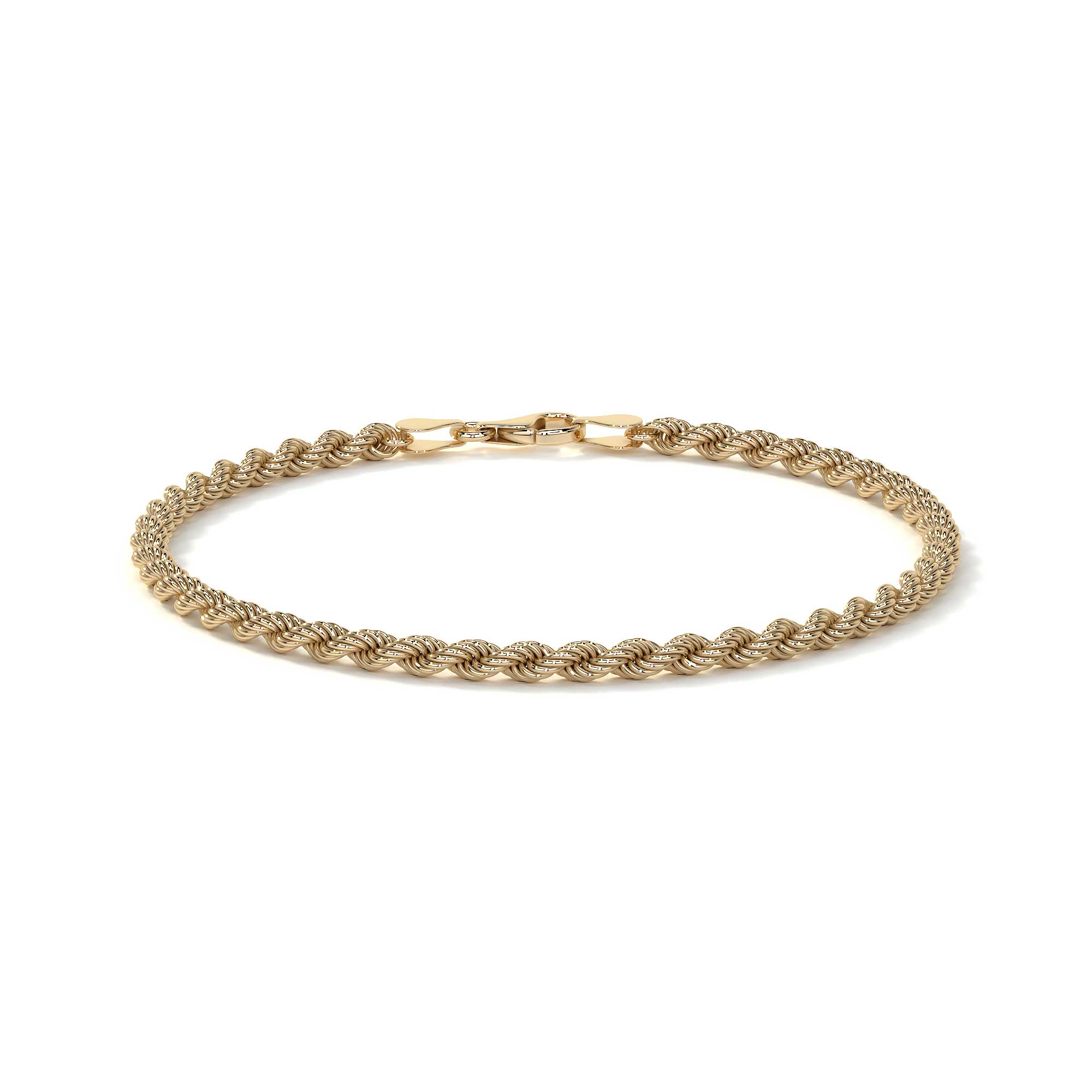 Pulsera de Oro 10K para Hombre Estilo Torsal Italiano | Brazalete Masculino Elegante