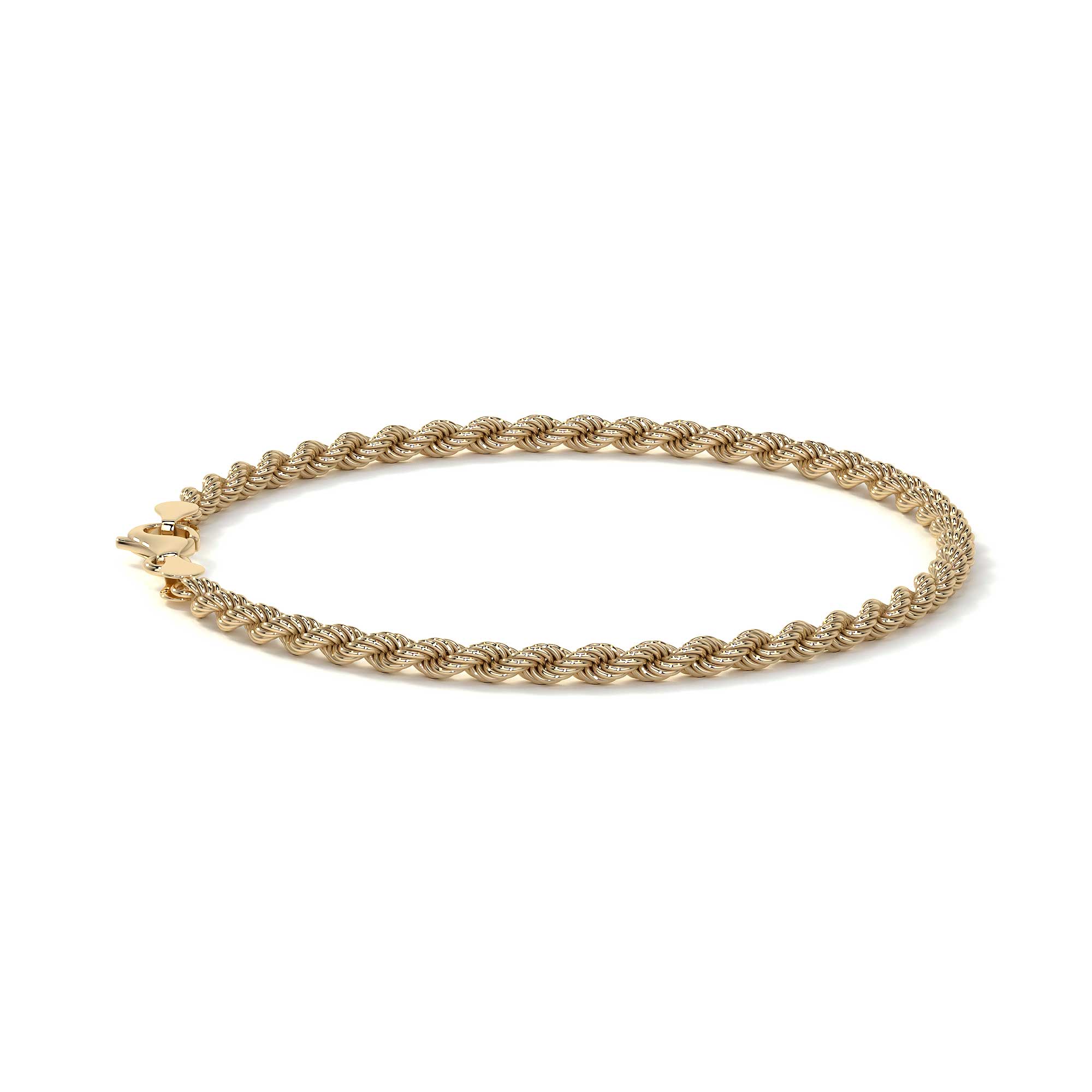 Pulsera de Oro 10K para Hombre Estilo Torsal Italiano | Brazalete Masculino Elegante