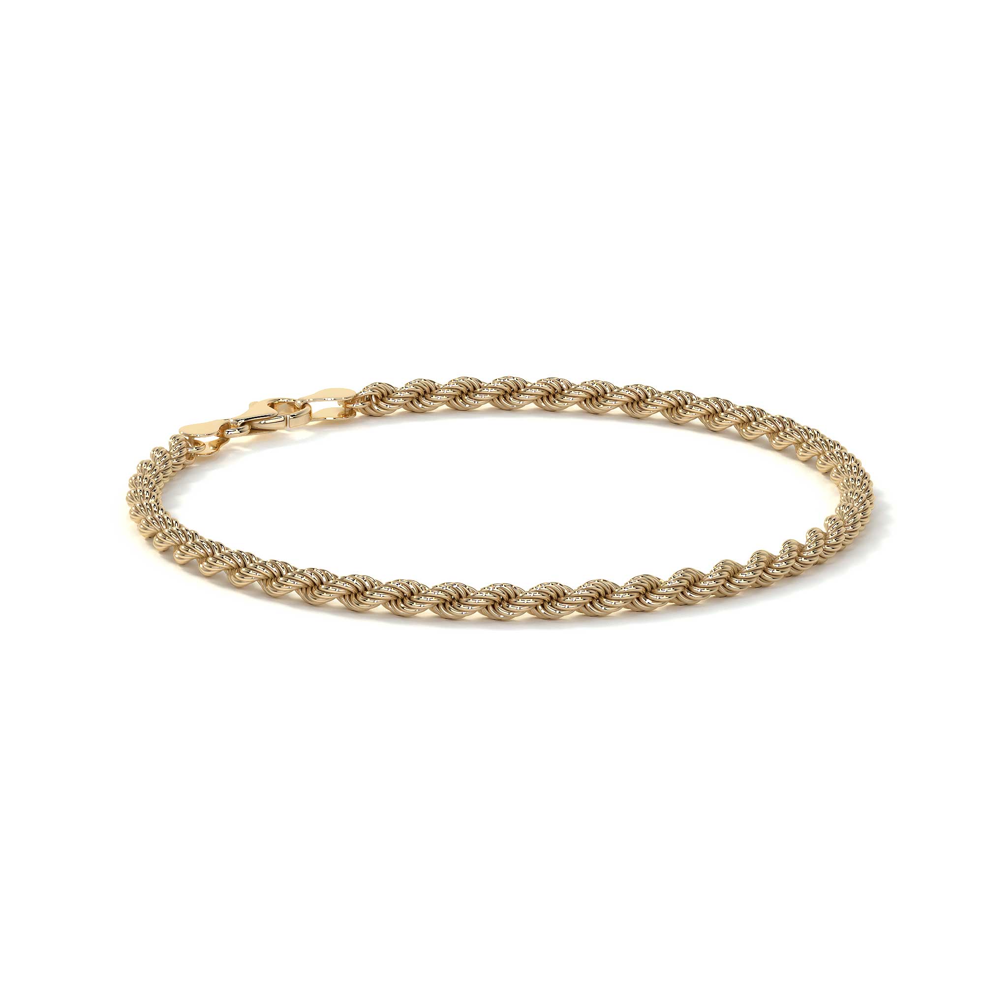 Pulsera de Oro 10K para Hombre Estilo Torsal Italiano | Brazalete Masculino Elegante