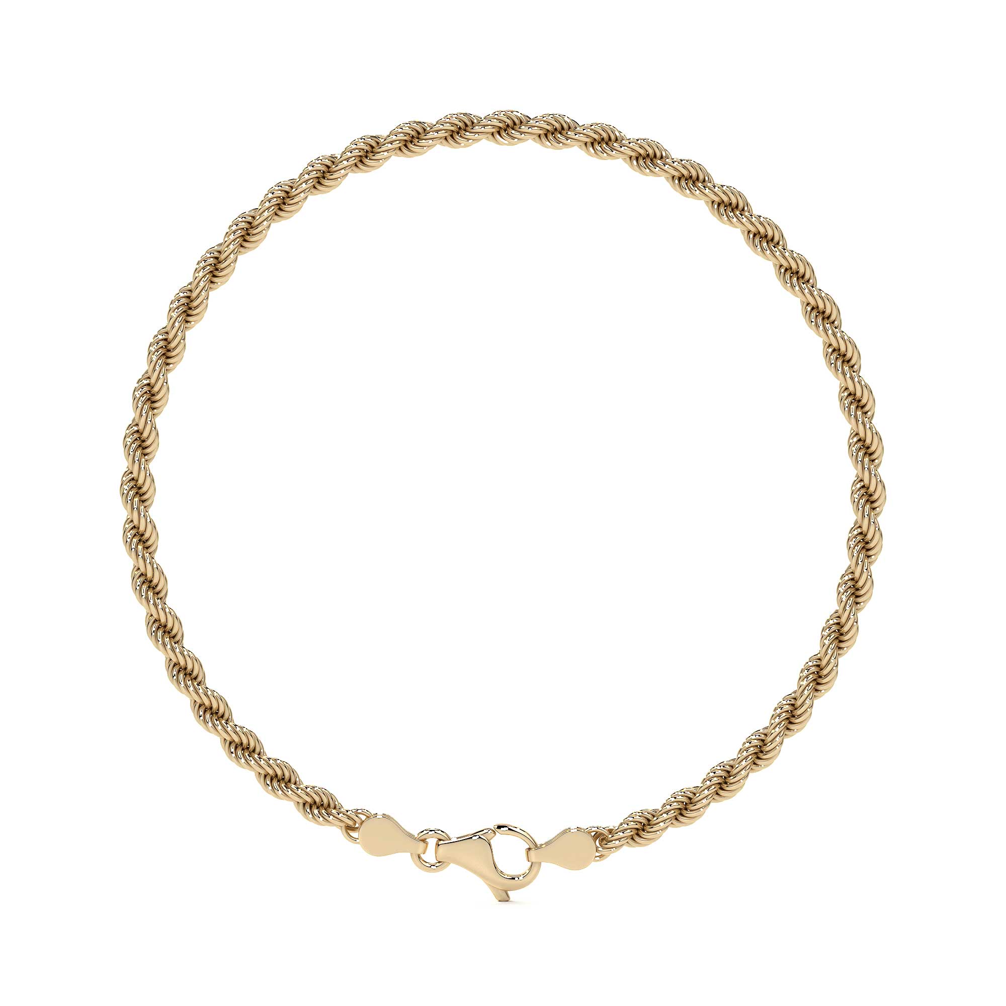 Pulsera de Oro 10K Estilo Torsal Italiano | Brazalete Elegante de 3.8mm