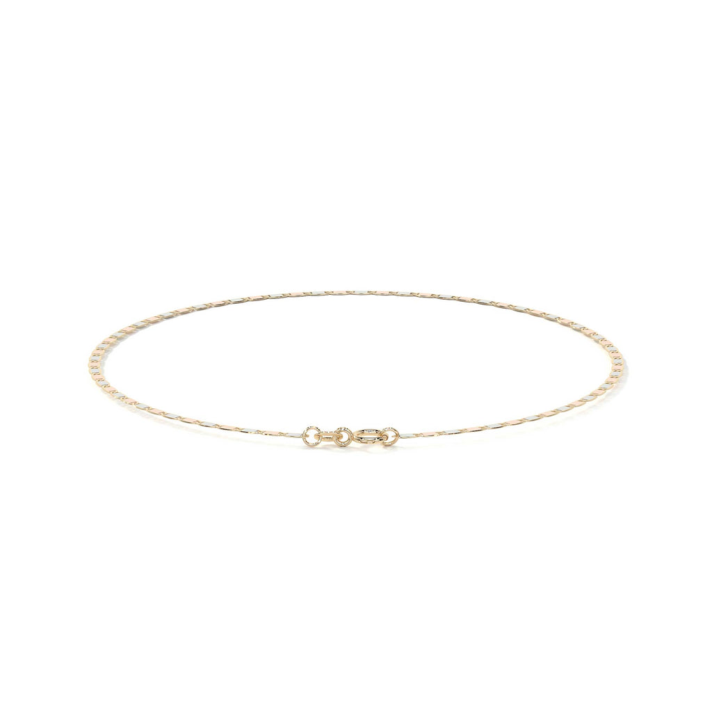Pulsera de Oro 10K Estilo Italiano Valentino | Brazalete Delicado en Oro Amarillo o Tricolor