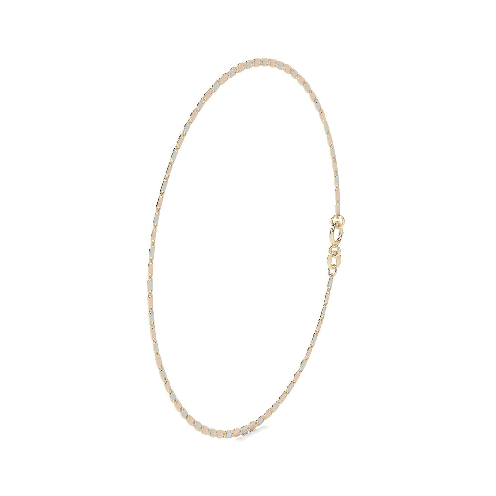 Pulsera de Oro 10K Estilo Italiano Valentino | Brazalete Delicado en Oro Amarillo o Tricolor