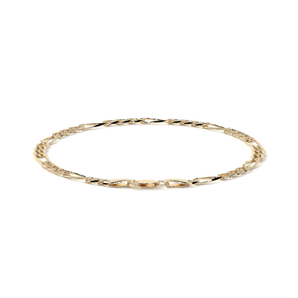 Pulsera de Oro 10K Estilo Figaro Italiano | Brazalete Elegante de Joyería Fina