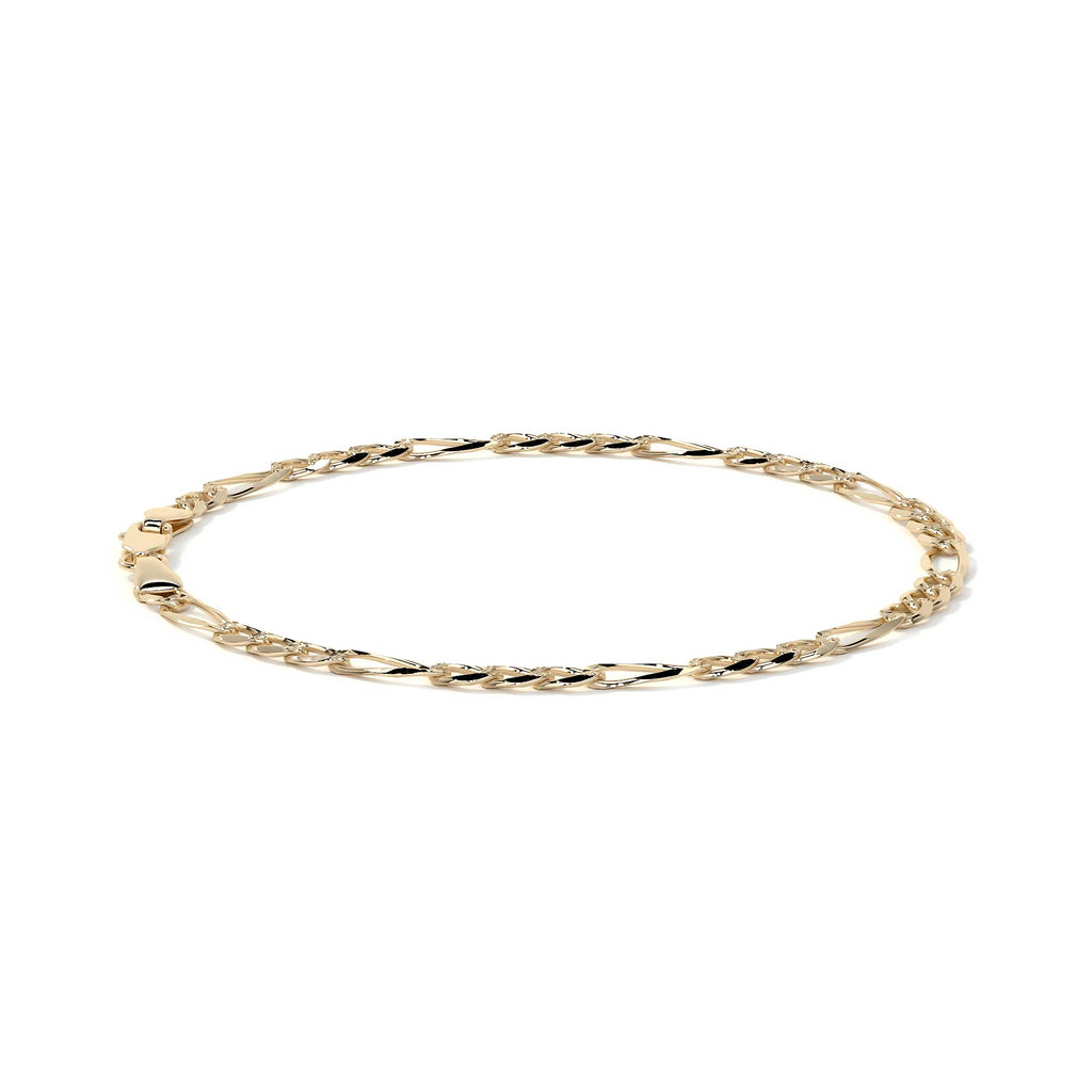 Pulsera de Oro 10K Estilo Figaro Italiano | Brazalete Elegante de Joyería Fina