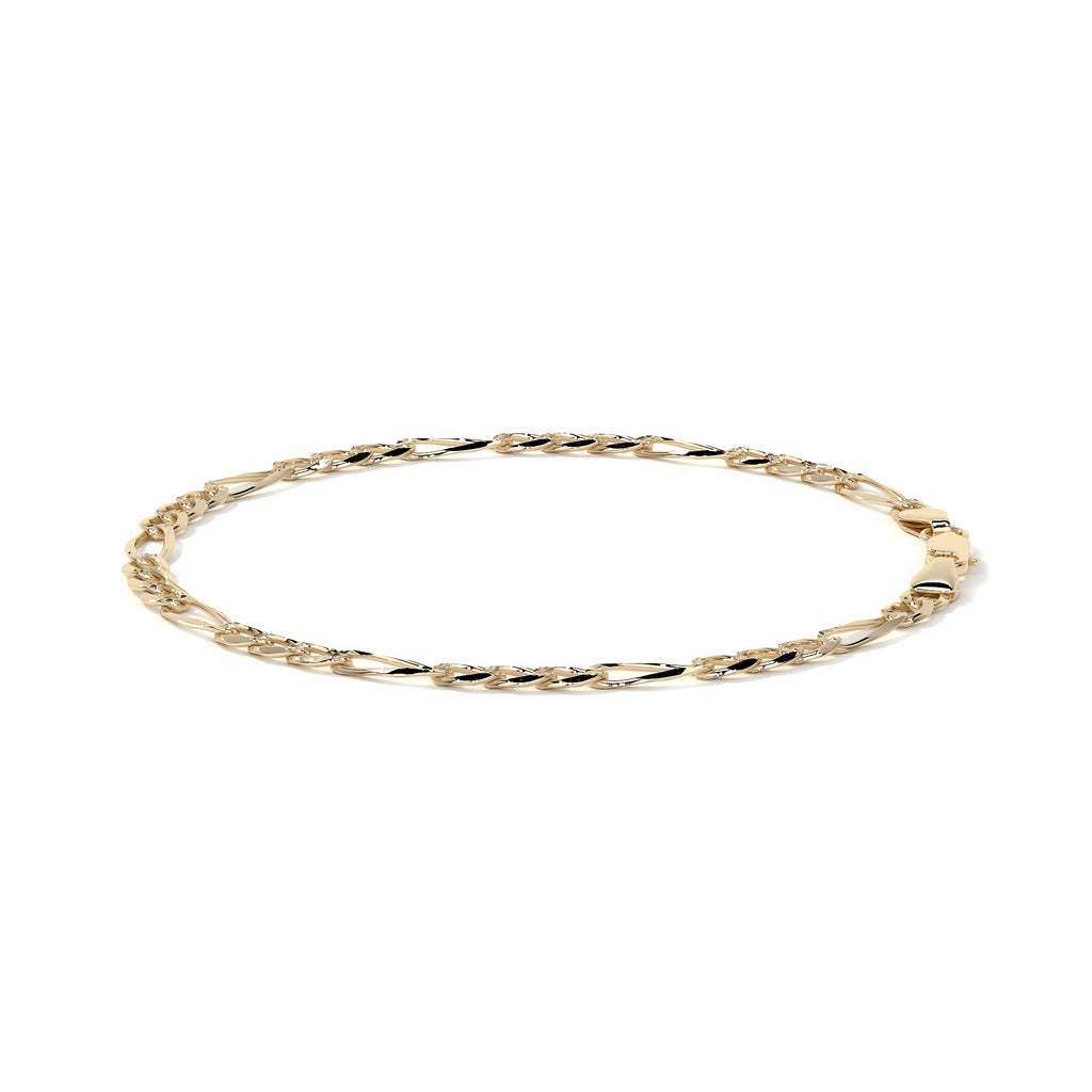 Pulsera de Oro 10K Estilo Figaro Italiano | Brazalete Elegante de Joyería Fina