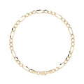 Pulsera de Oro 10K Estilo Figaro Italiano | Brazalete Elegante de Joyería Fina