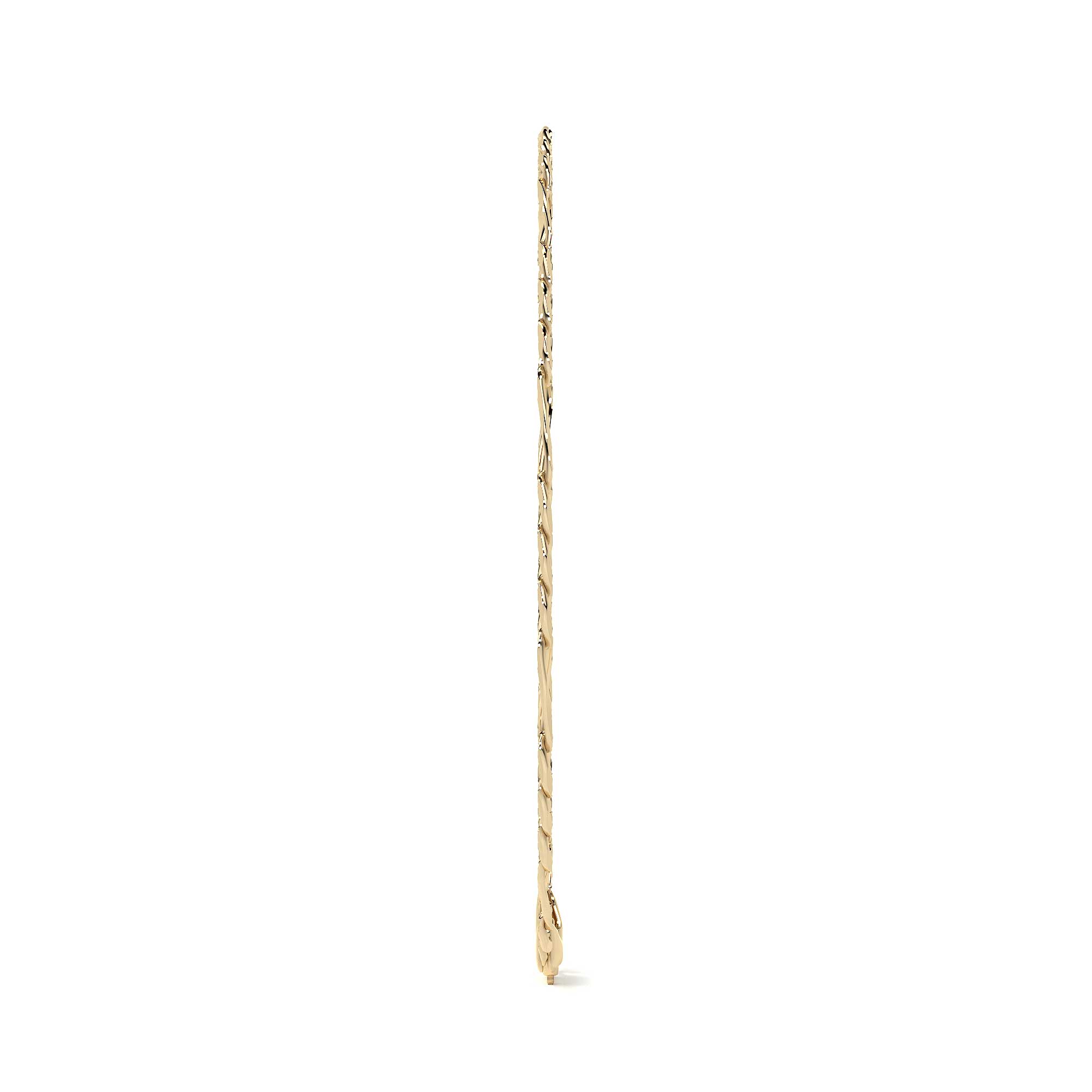 Pulsera de Oro 10K Estilo Figaro Italiano | Brazalete Elegante de Joyería Fina