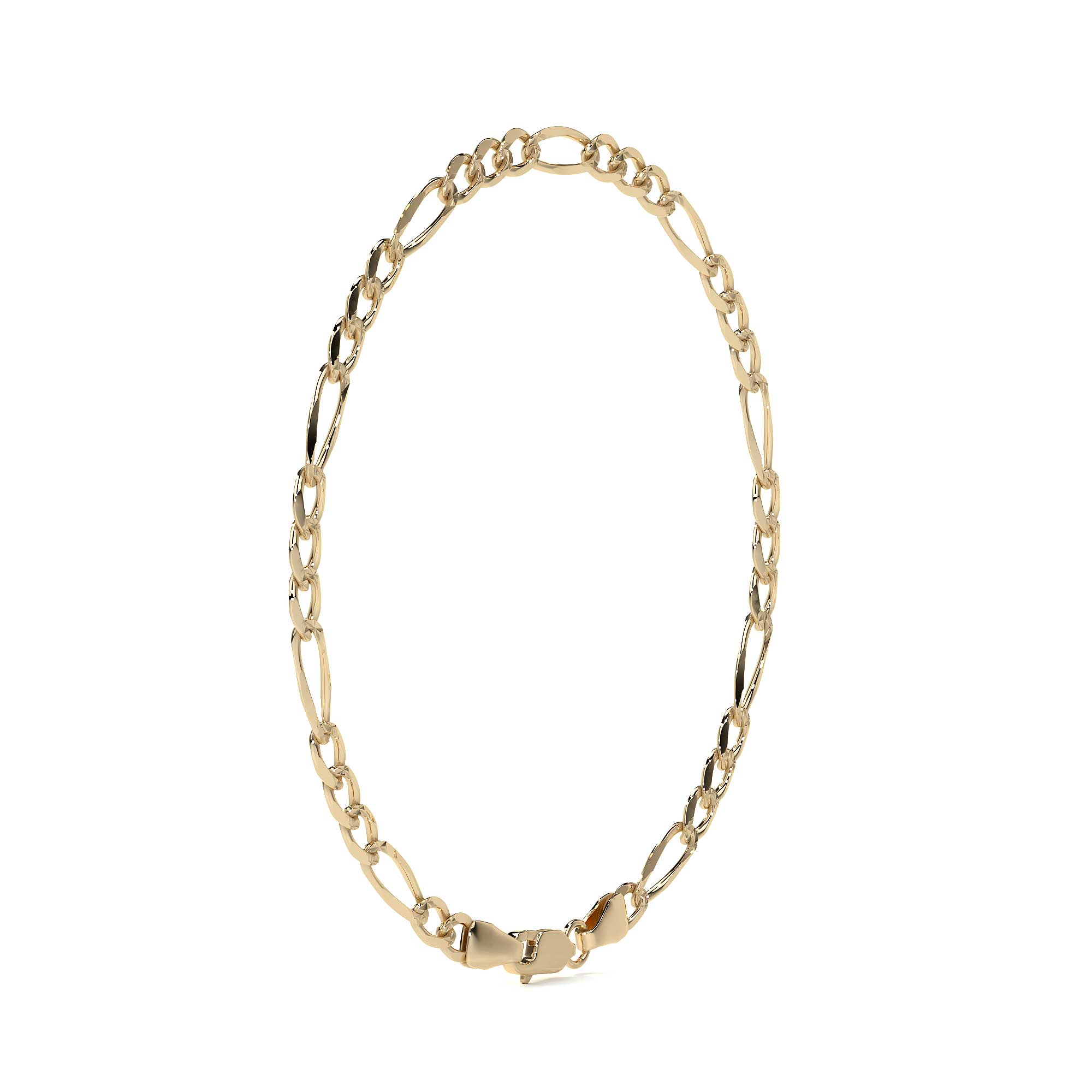 Pulsera de Oro 10K Estilo Figaro Italiano | Brazalete Elegante de Joyería Fina