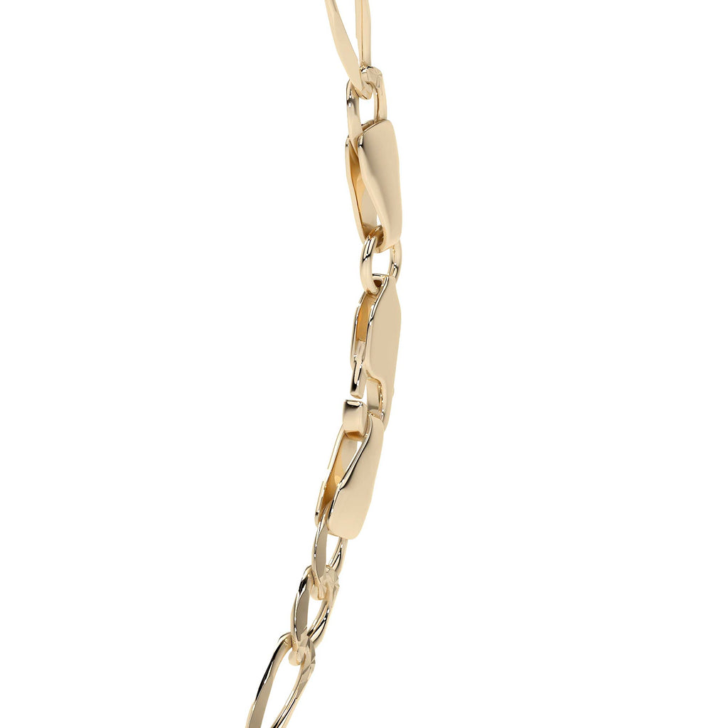 Pulsera de Oro 10K Estilo Figaro Italiano | Brazalete Elegante de Joyería Fina
