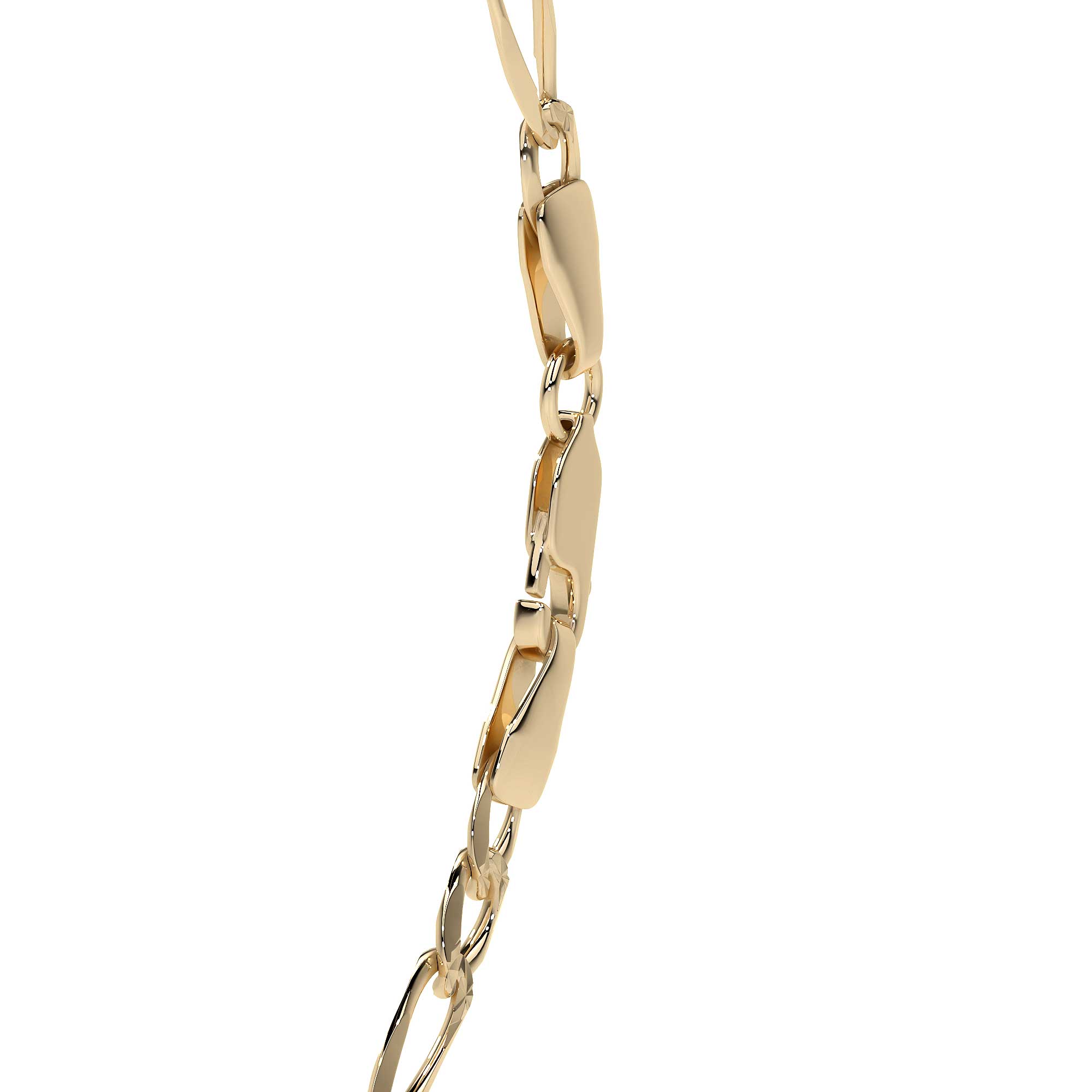 Pulsera de Oro 10K Estilo Figaro Italiano | Brazalete Elegante de Joyería Fina