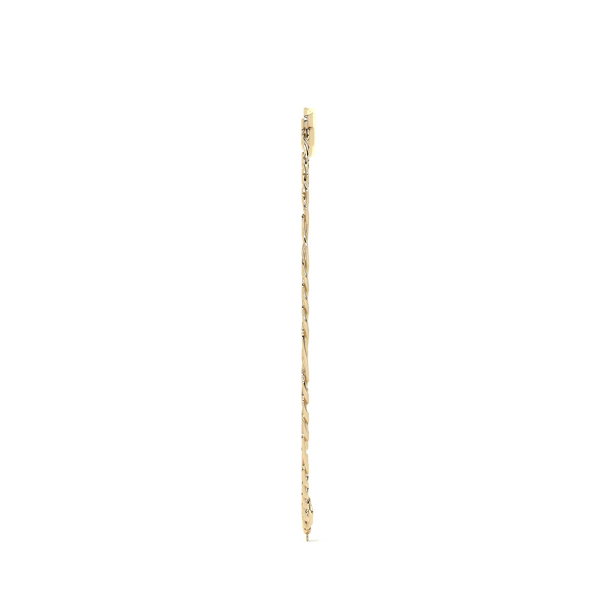 Pulsera Esclava de Oro 10K Estilo Fígaro 3x1 con Placa | Joyería Italiana