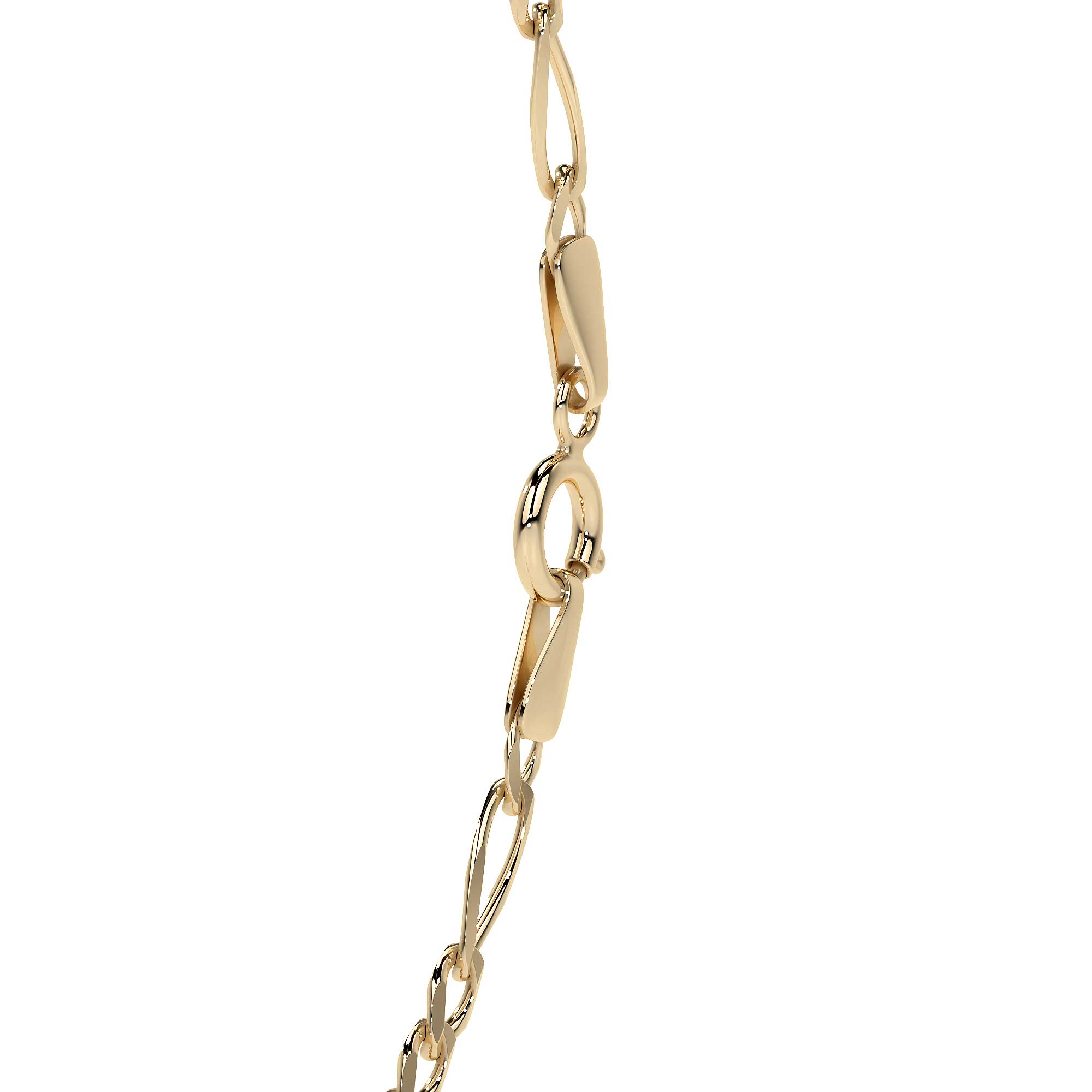 Pulsera Esclava de Oro 10K Estilo Fígaro 3x1 con Placa | Joyería Italiana