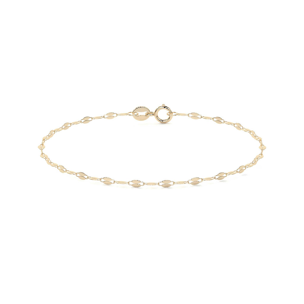 Esclava de Oro 10K Estilo Fígaro Serpentina Italiano | Pulsera Delicada de Joyería Fina