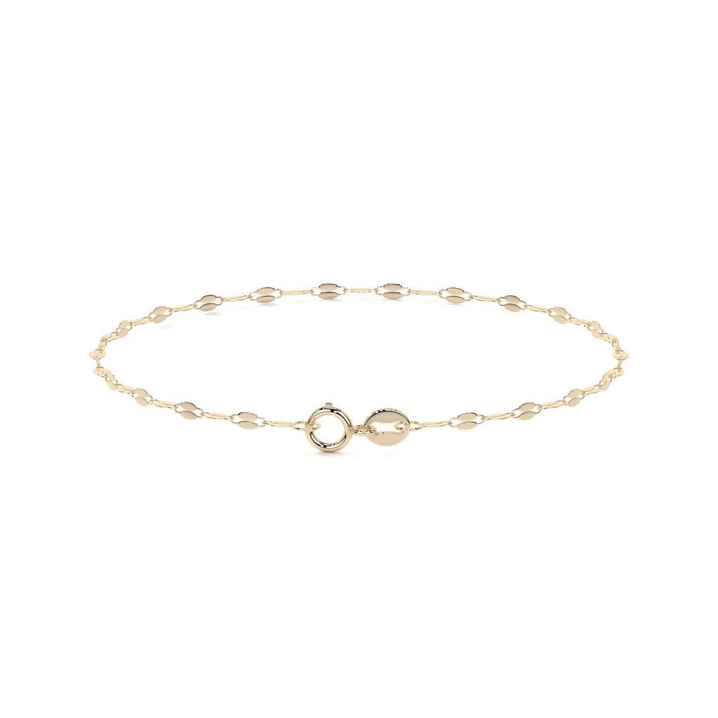 Esclava de Oro 10K Estilo Fígaro Serpentina Italiano | Pulsera Delicada de Joyería Fina