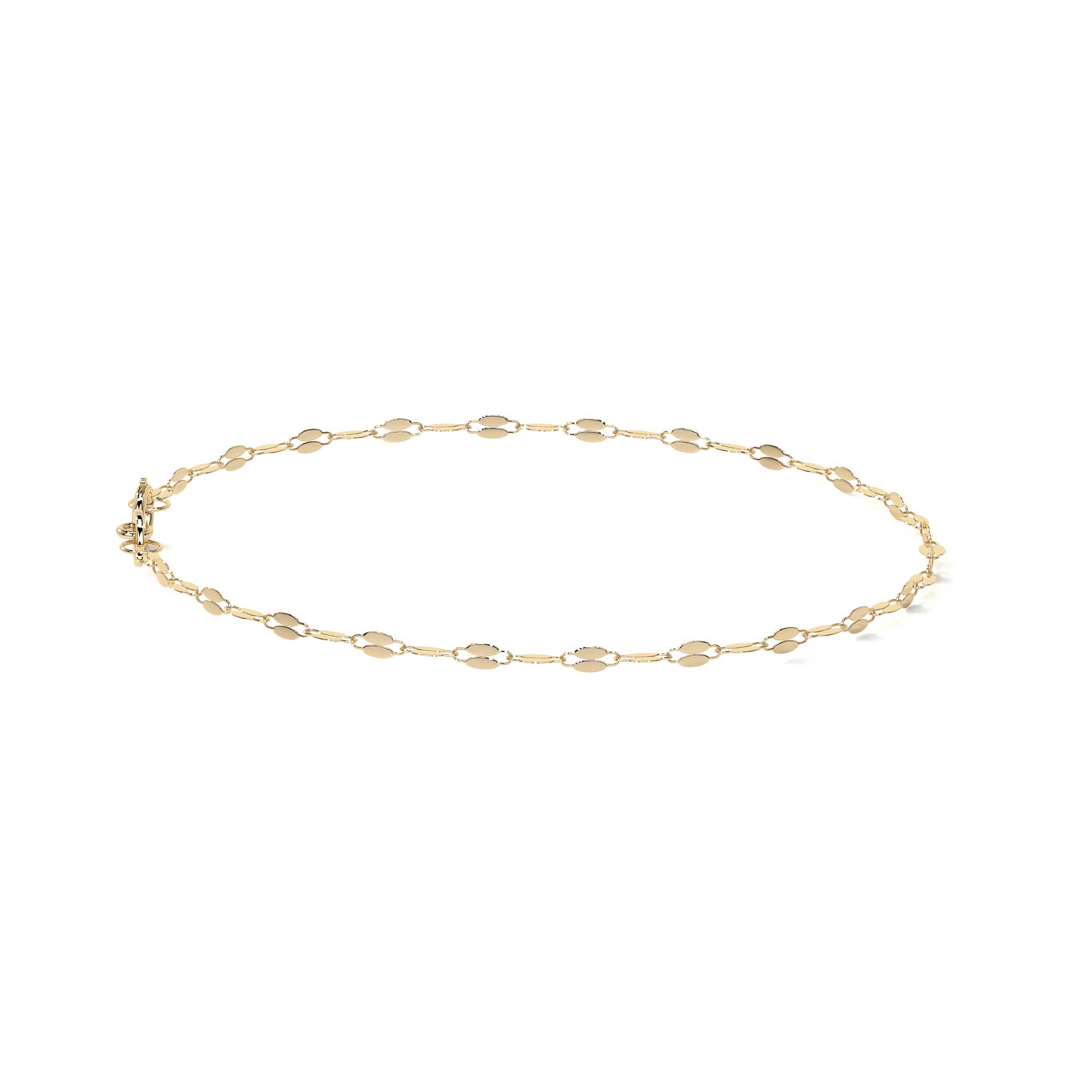 Esclava de Oro 10K Estilo Fígaro Serpentina Italiano | Pulsera Delicada de Joyería Fina