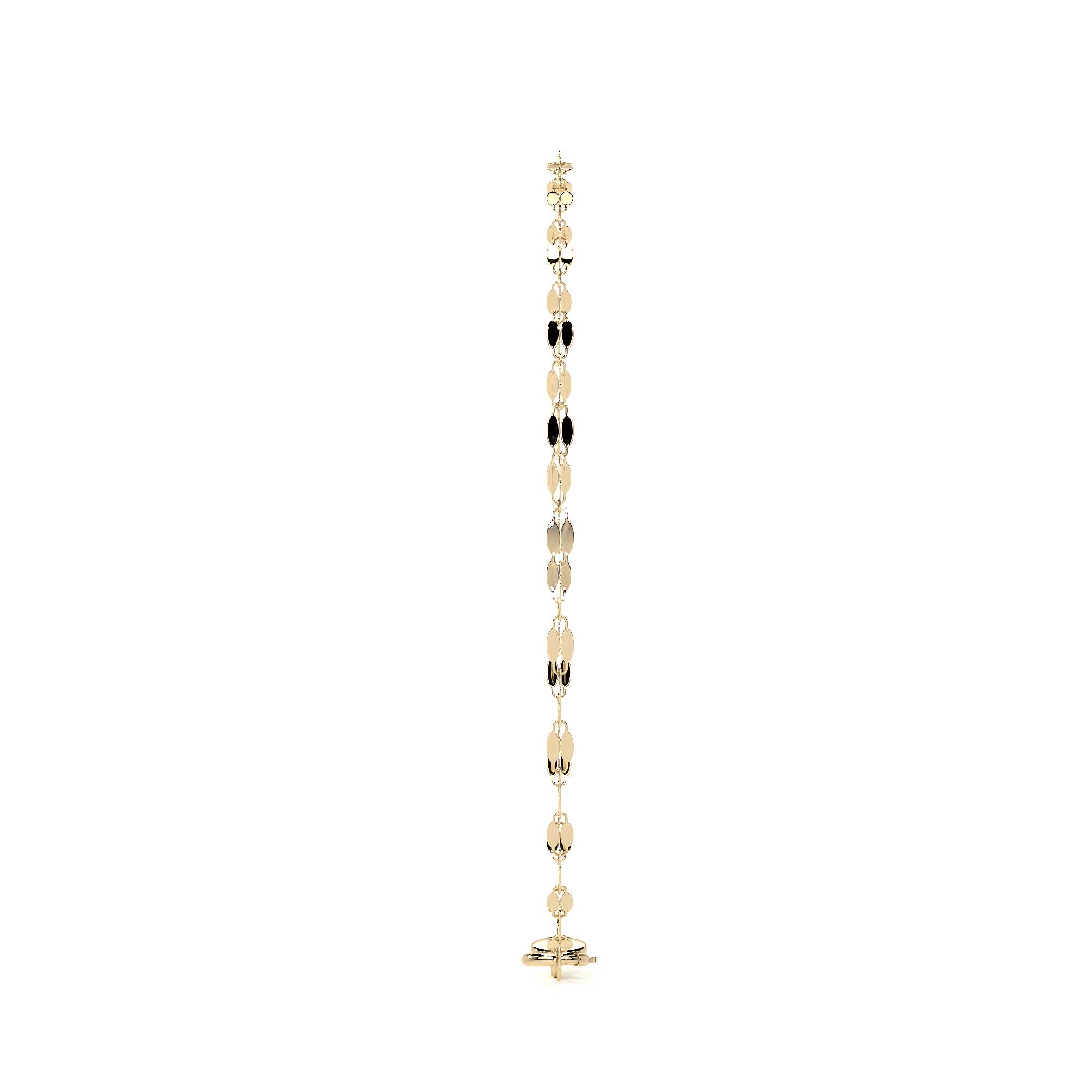 Esclava de Oro 10K Estilo Fígaro Serpentina Italiano | Pulsera Delicada de Joyería Fina