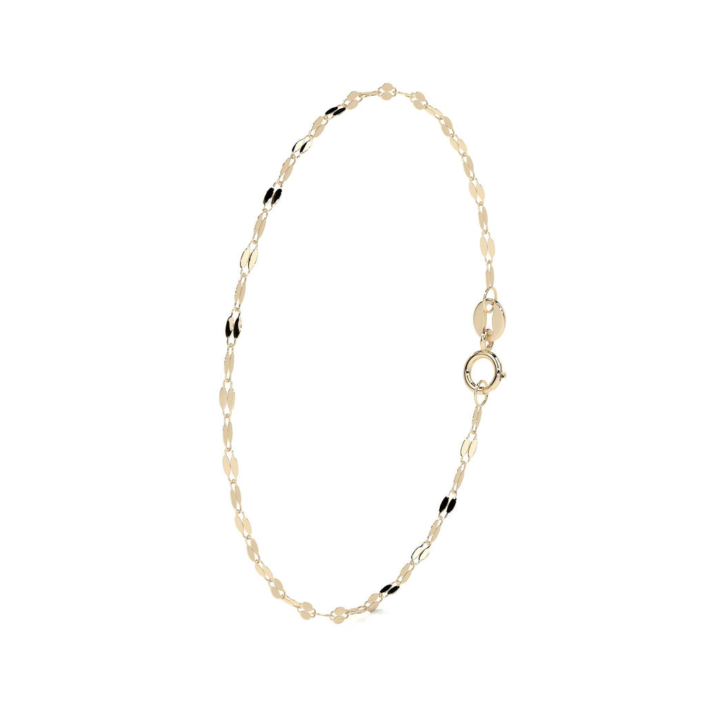 Esclava de Oro 10K Estilo Fígaro Serpentina Italiano | Pulsera Delicada de Joyería Fina