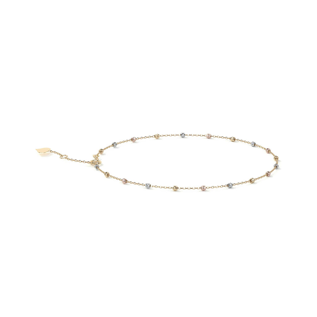 Esclava Viviana Ajustable de Oro 10K con Bola Lisa | Pulsera Elegante de Joyería Fina