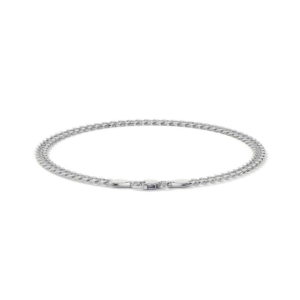 Pulsera De Plata 925 Barbarada 18cm Calibre 3.2mm Italiana