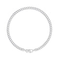 Pulsera De Plata 925 Barbarada 18cm Calibre 3.2mm Italiana