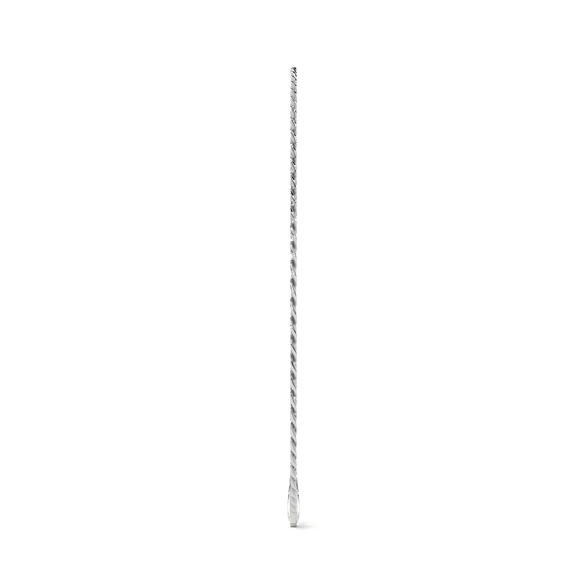 Pulsera De Plata 925 Barbarada 18cm Calibre 3.2mm Italiana